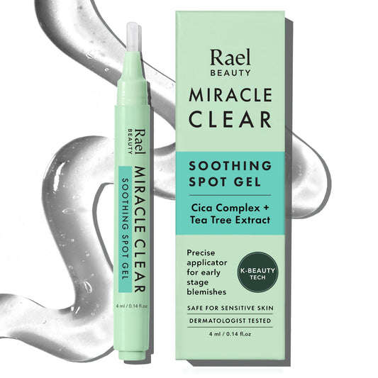 Rael- REDUCE LOS GRANOS: gel transparente de acción rápida con ácido succínico que combate el acné subterráneo y activo.