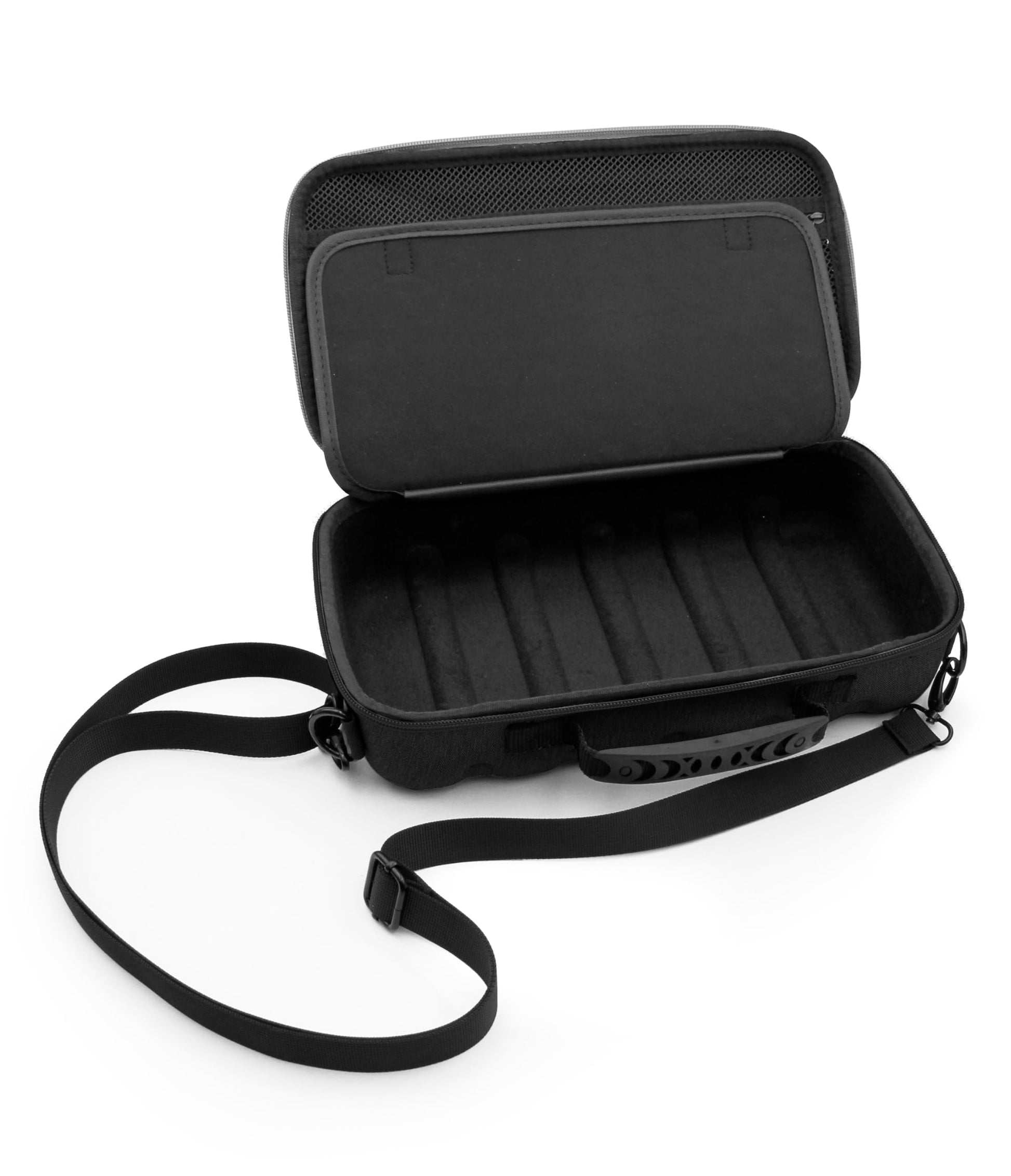 CASEMATIX Funda de viaje compatible con Audio-technica AT-SB727 Tocadiscos portátil Sound Burger reproductor de discos de vinilo – Incluye funda de transporte solo con asa y correa para el hombro,