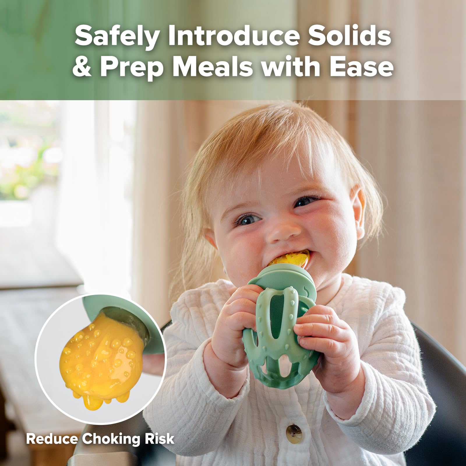 Haakaa - Comedero de frutas para bebés y mini congelador para congelador, moldes para paletas de leche materna para aliviar el enfriamiento, alimentador de silicona sin BPA para una alimentación