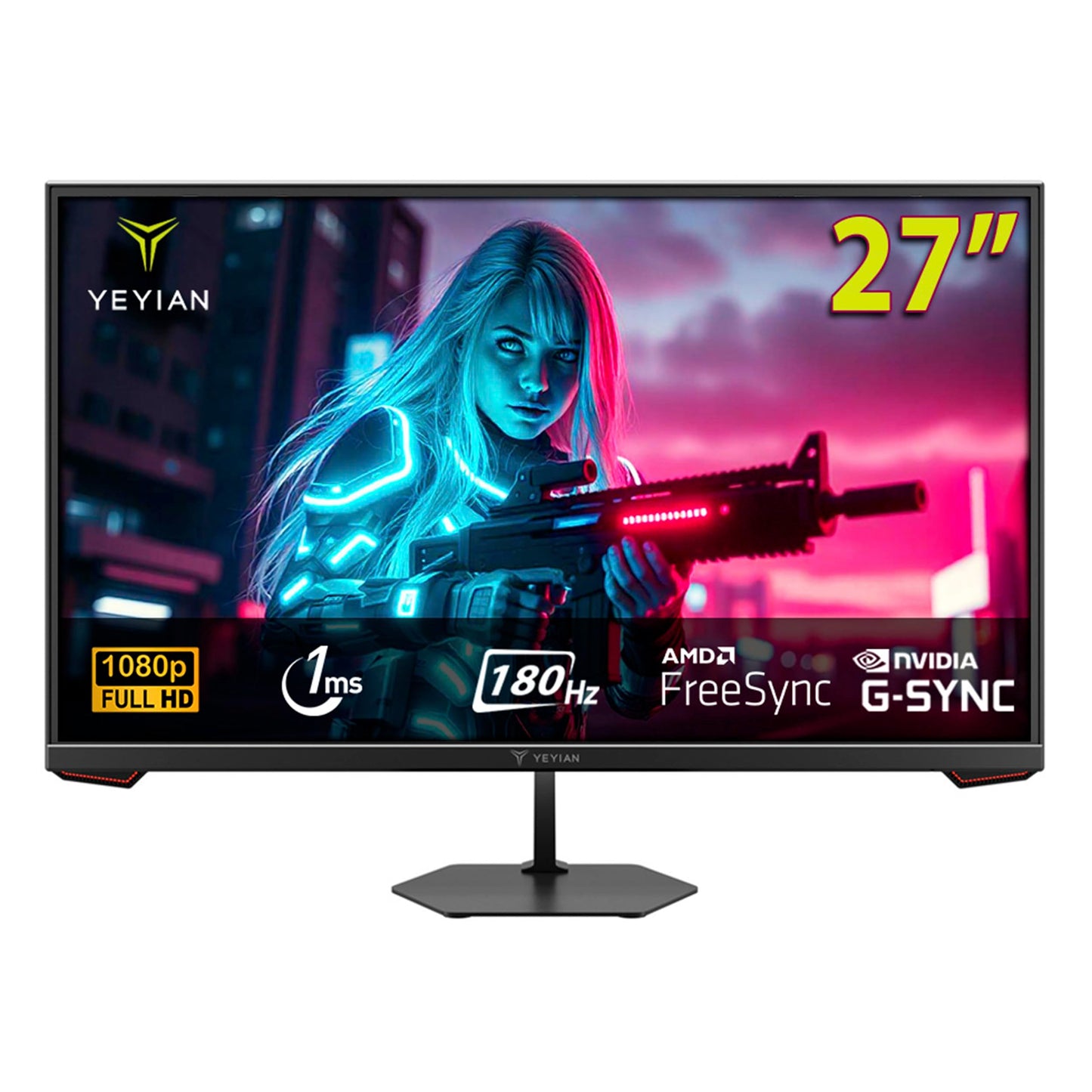 Monitor Gamer YEYIAN Avance 27 Pulgadas IPS Full HD 180 Hz para Hombre