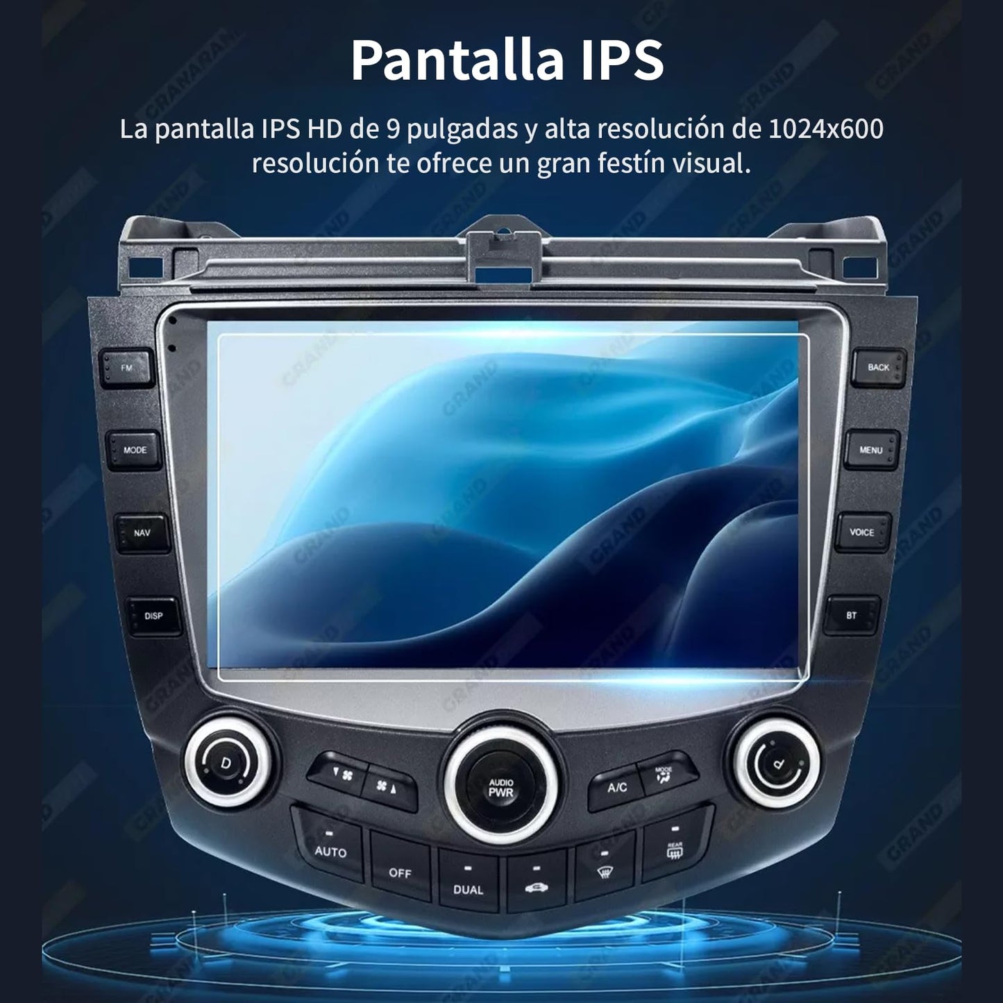 FINYQBET Estéreo para Auto 3999, Android 11 con CarPlay Inalámbrico, GPS y Bluetooth, Compatible con Honda Accord 2003-2007, Cámara de Reversa y Control de Volante
