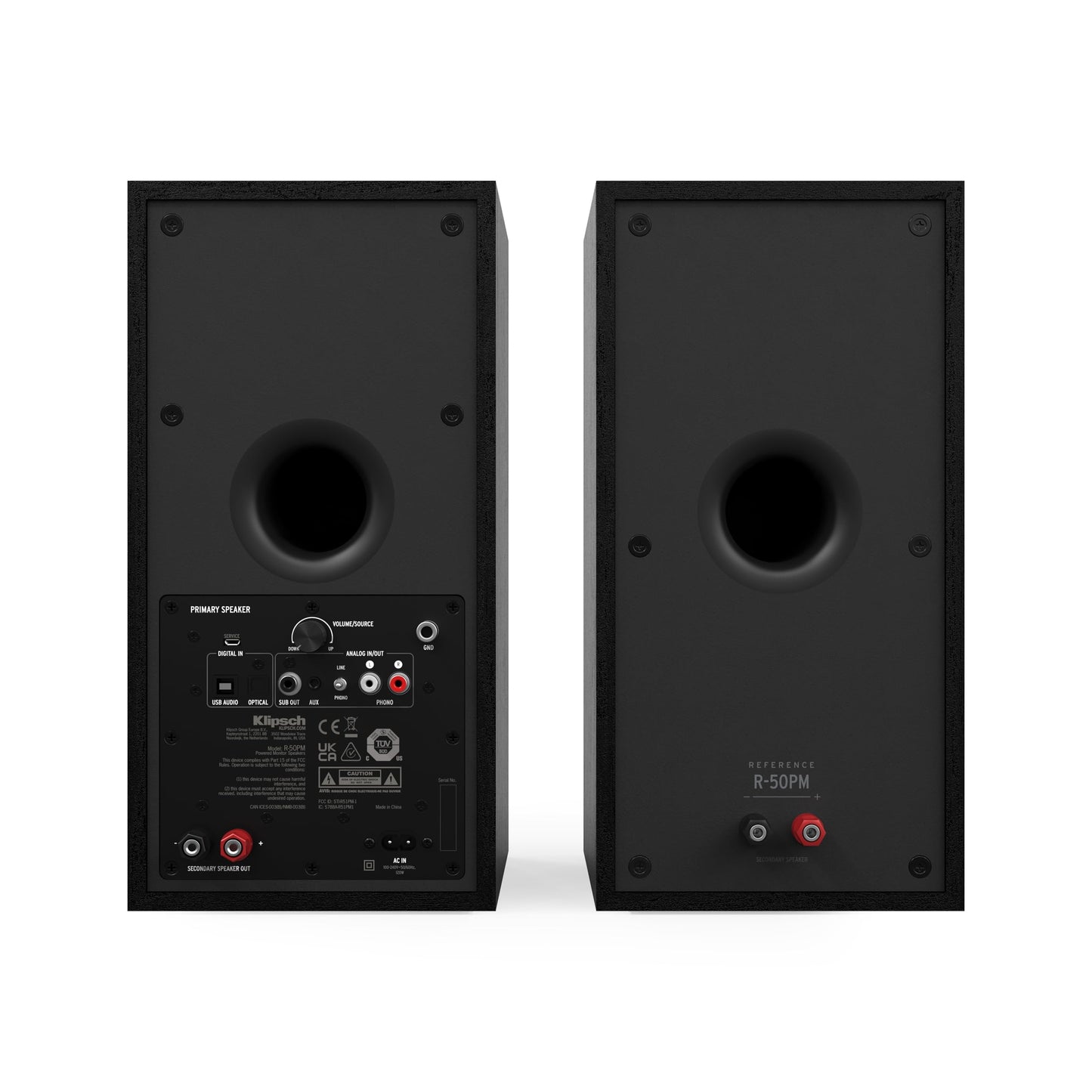 Klipsch R-50PM - Altavoces alimentados con woofer de 5.25 Pulgadas, Color Negro