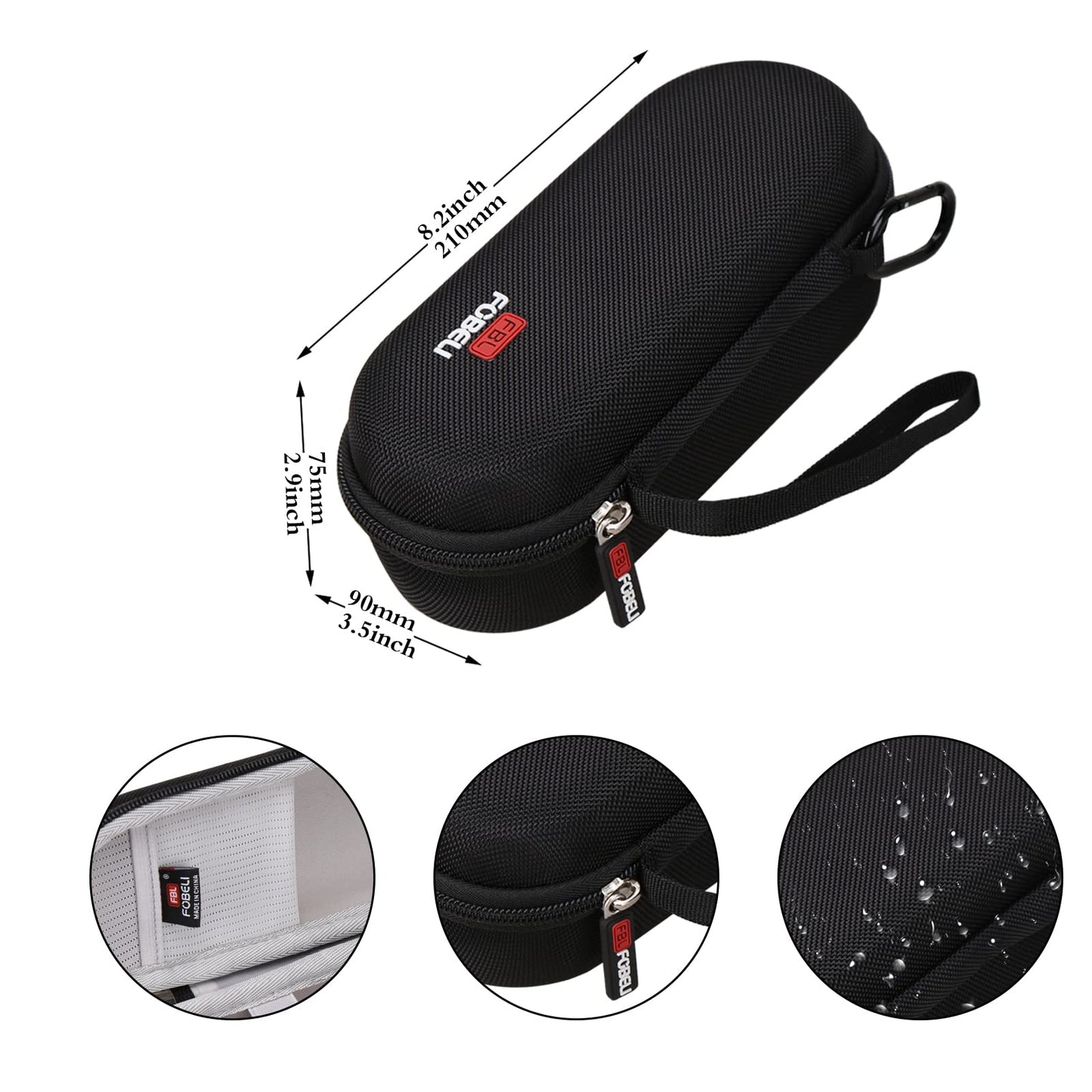 FBLFOBELI - Funda rígida de almacenamiento para afeitadora Norelco 2100 2300 3500 6800 3100 5500 5100 5300 5700 6880 7000 7100 7200 9000, también compatible con Braun Series 3/Series Serie 7/Serie 7