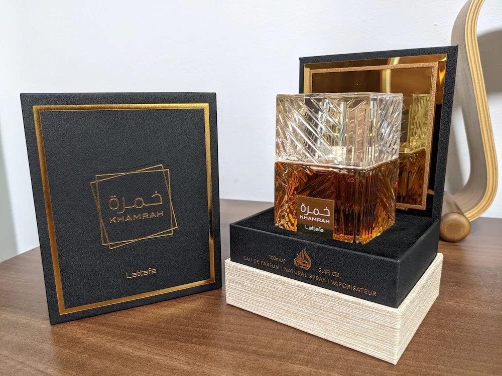 Lattafa Khamrah for Unisex Eau de Parfum Spray, 3.4 Ounce