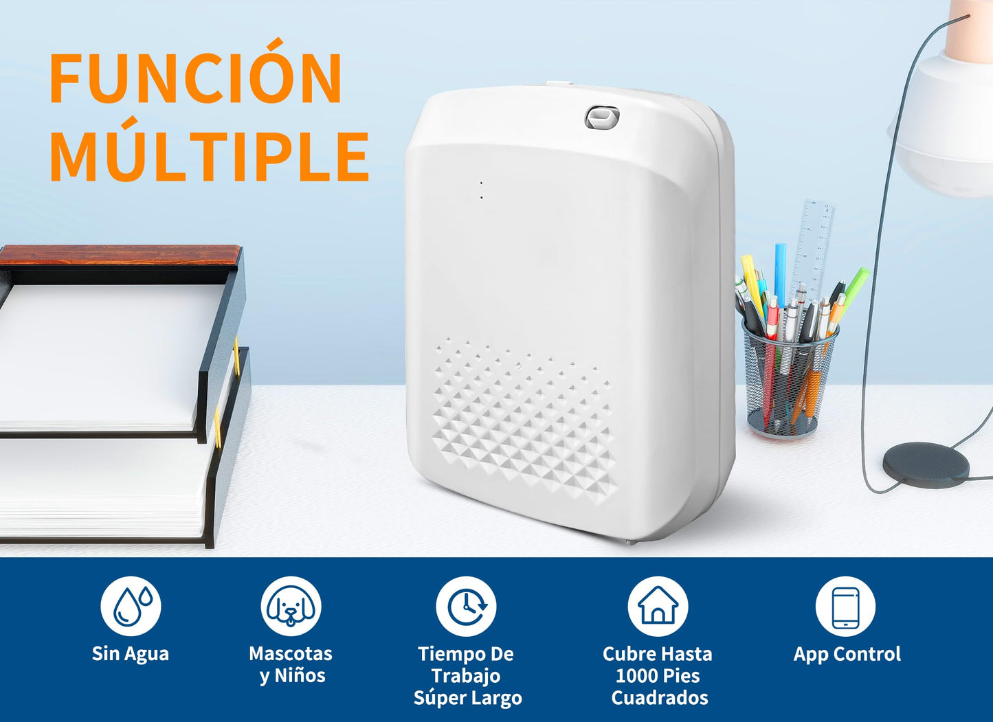 Difusor De Aire Con Bluetooth, Difusores Profesionales De Aceites Esenciales Sin Agua De Difusión De Fragancias Por Nebulización Con Botella De 400ml Para Casa Hotel (Enchufe de