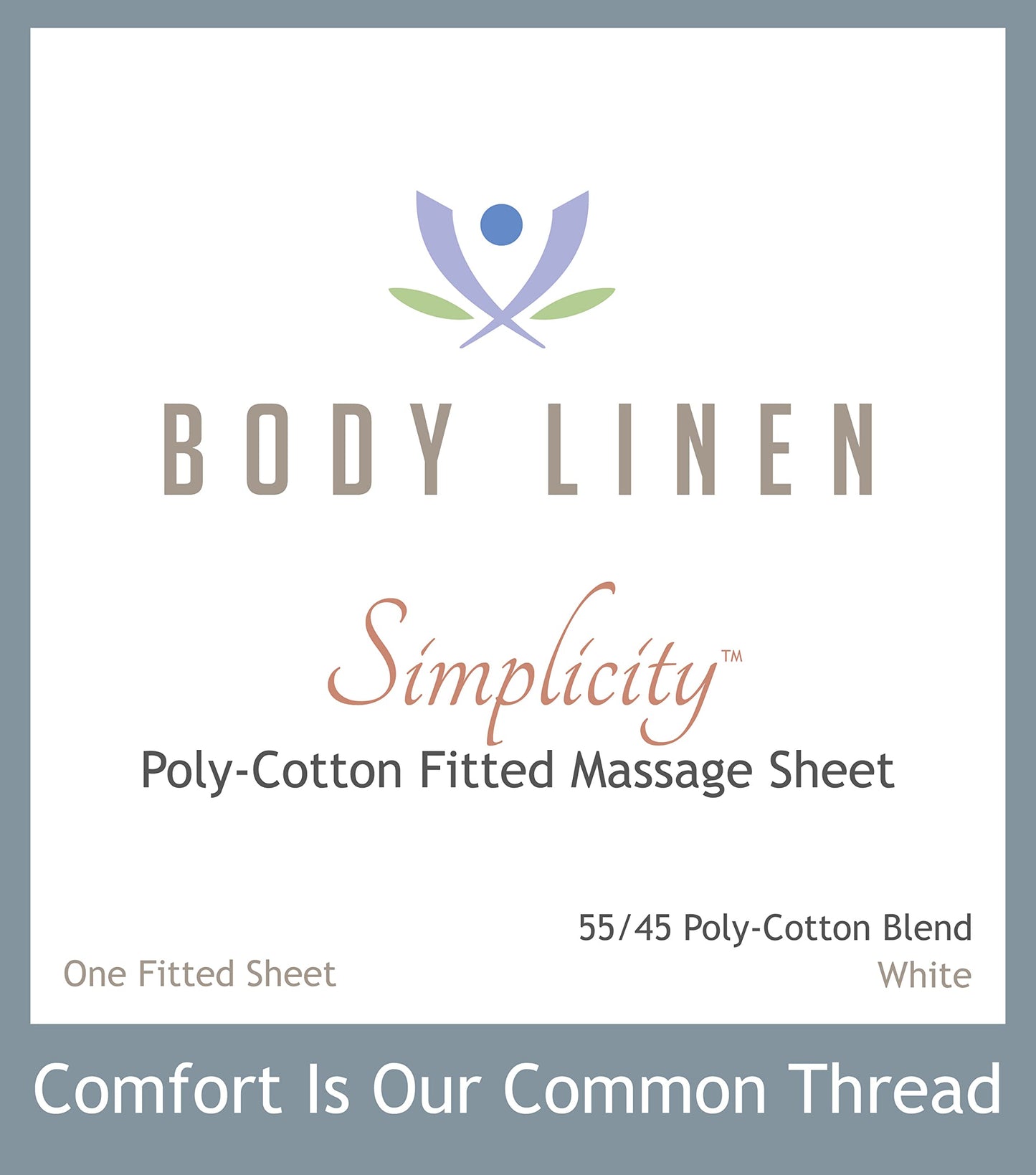 Body Linen Simplicity - Sábanas bajeras de polialgodón para Mesa de Masaje, 180 Hilos, Ajuste Espacioso, Suave y Duradero. Disponible en Blanco, Natural y Gris.