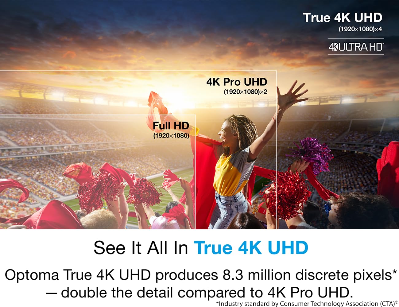 Optoma UHD35X Technology 3600-Lumen UHD 4K DLP Proyector - Blanco