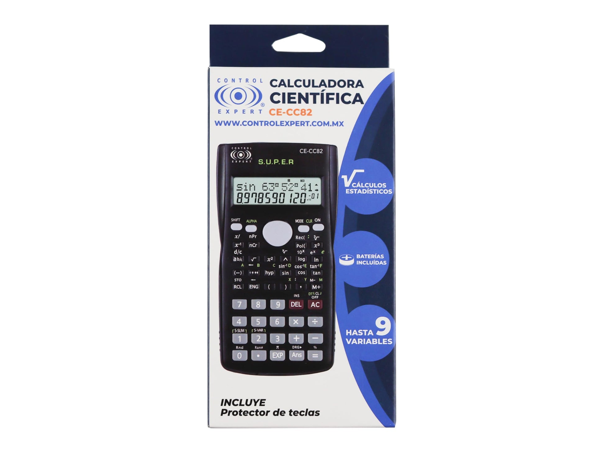 CONTROL EXPERT Calculadora Científica 240 Funciones Display