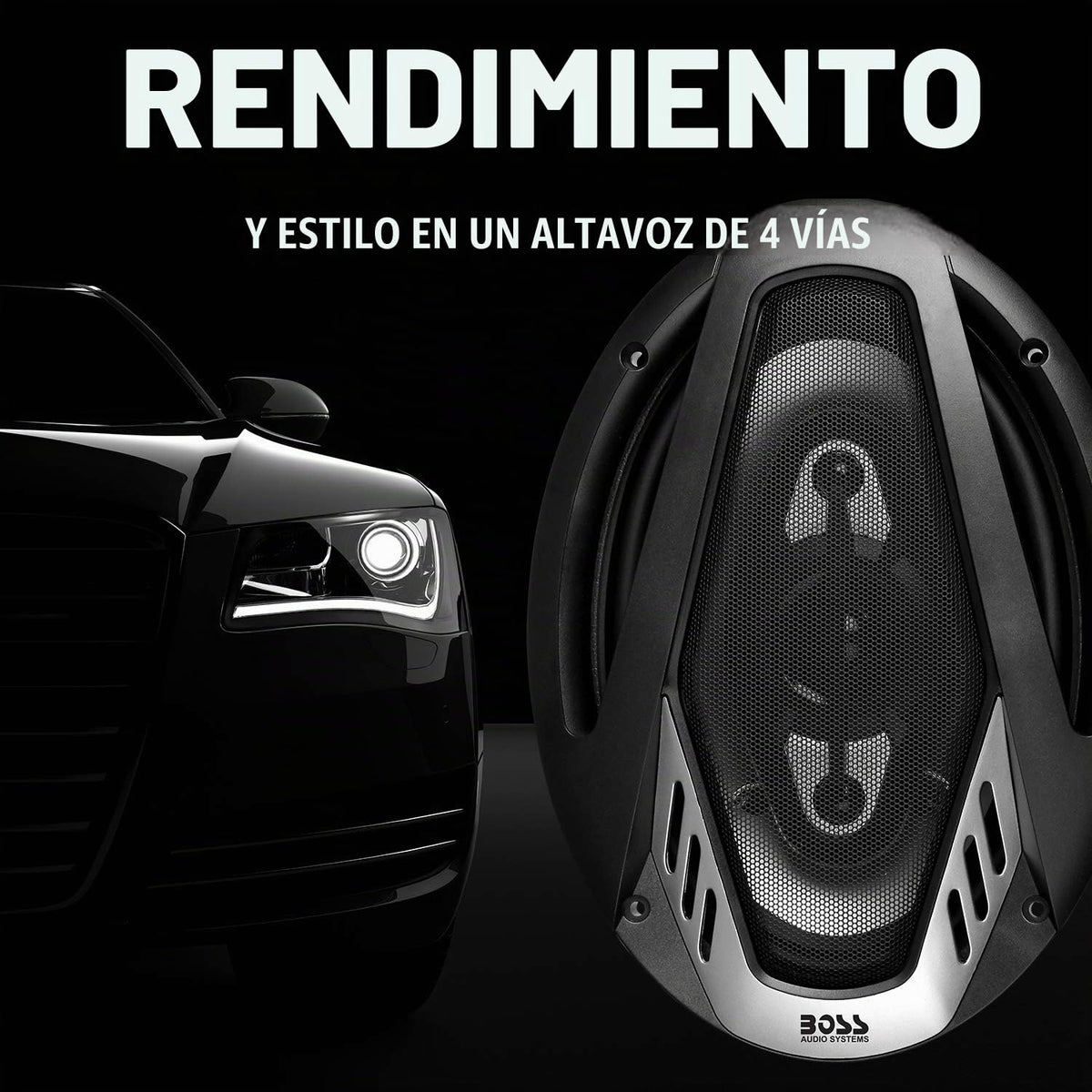 Altavoces Coaxiales Boss Audio Onyx 800-watt Negro 4 Vías para Auto