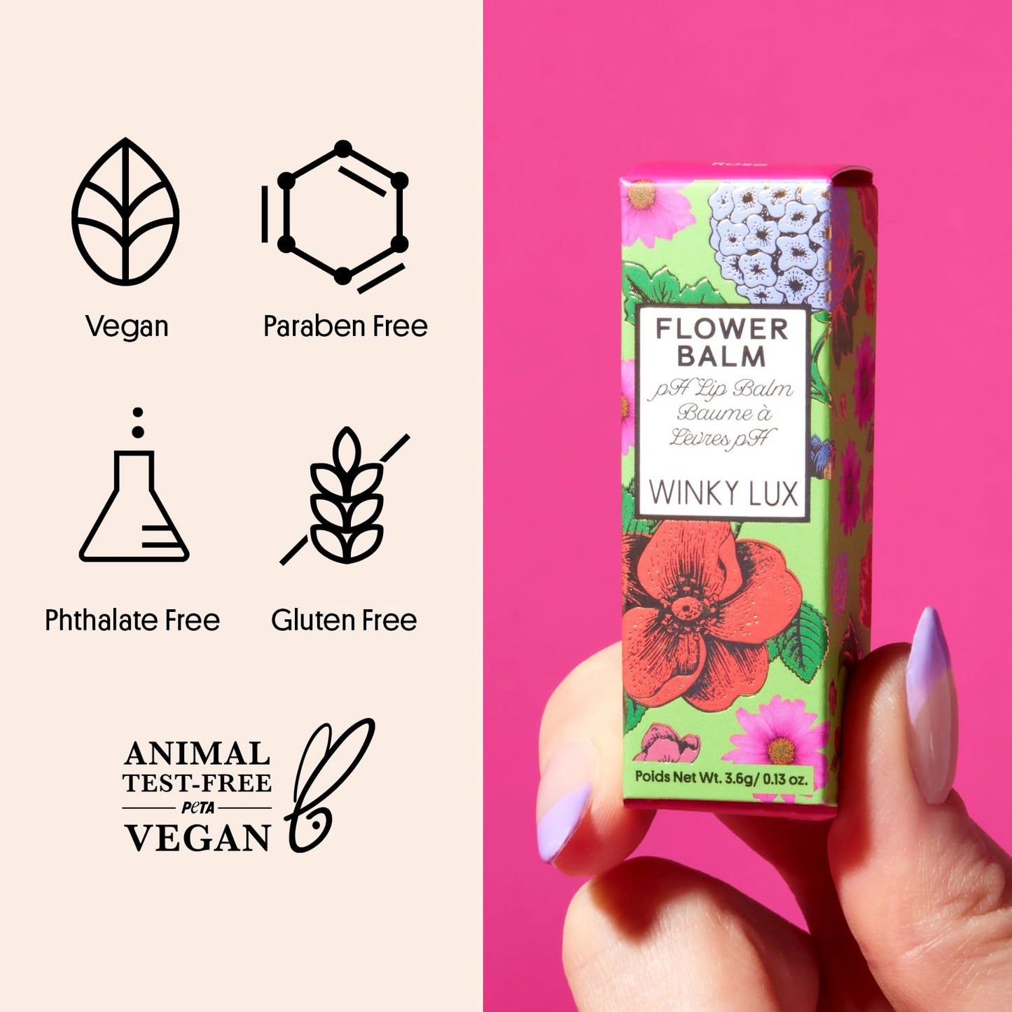 Bálsamo Labial Winky Lux Pink Flower para Mujer