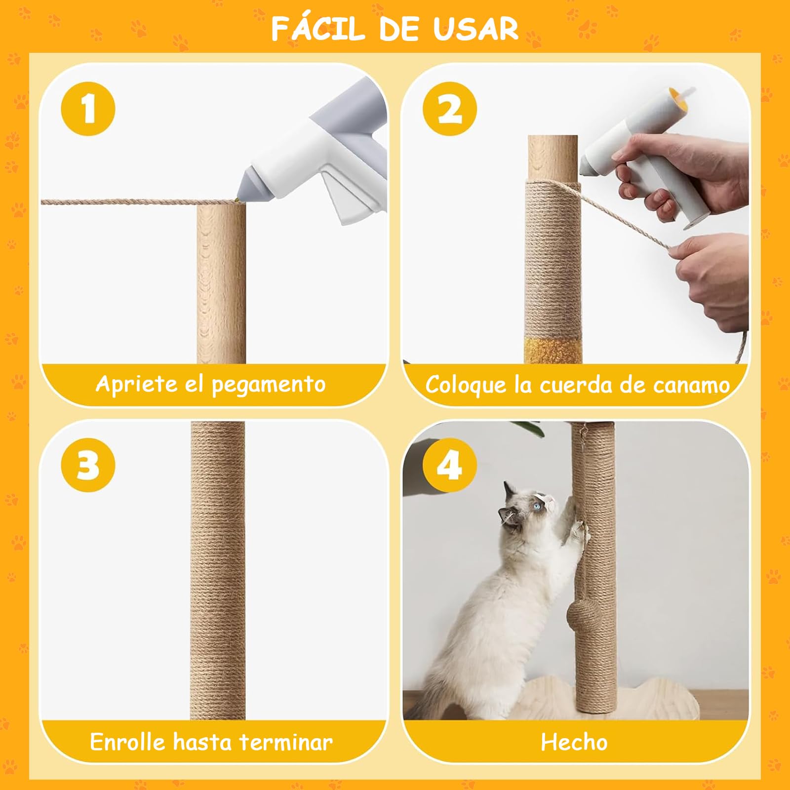 Cuerda Trenzada YRGFCCC Yute Resistente para Manualidades y Jardinería