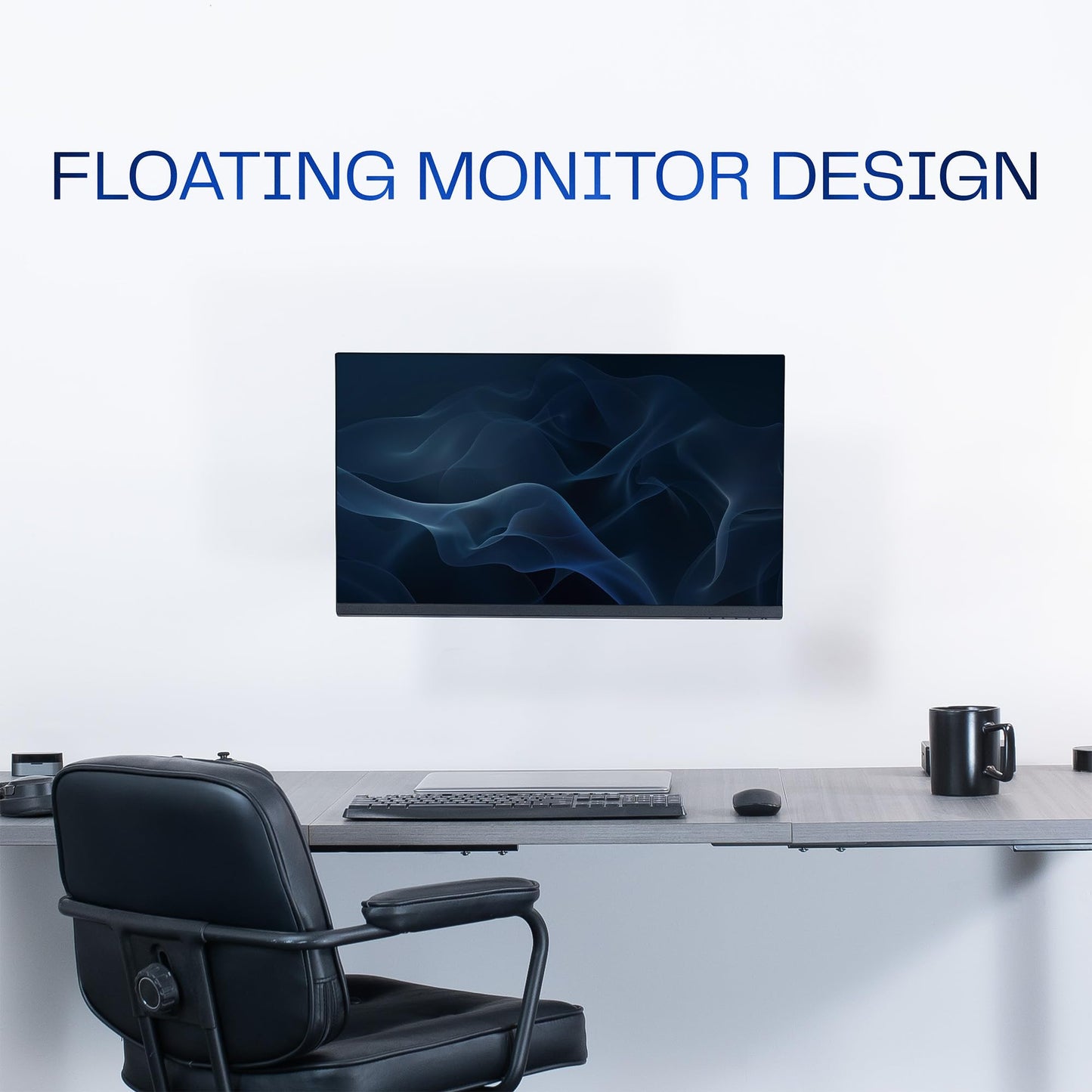 Soporte de Pared Vivo Negro con Brazo Extendido Ajustable para Monitor de 17 a 32 Pulgadas