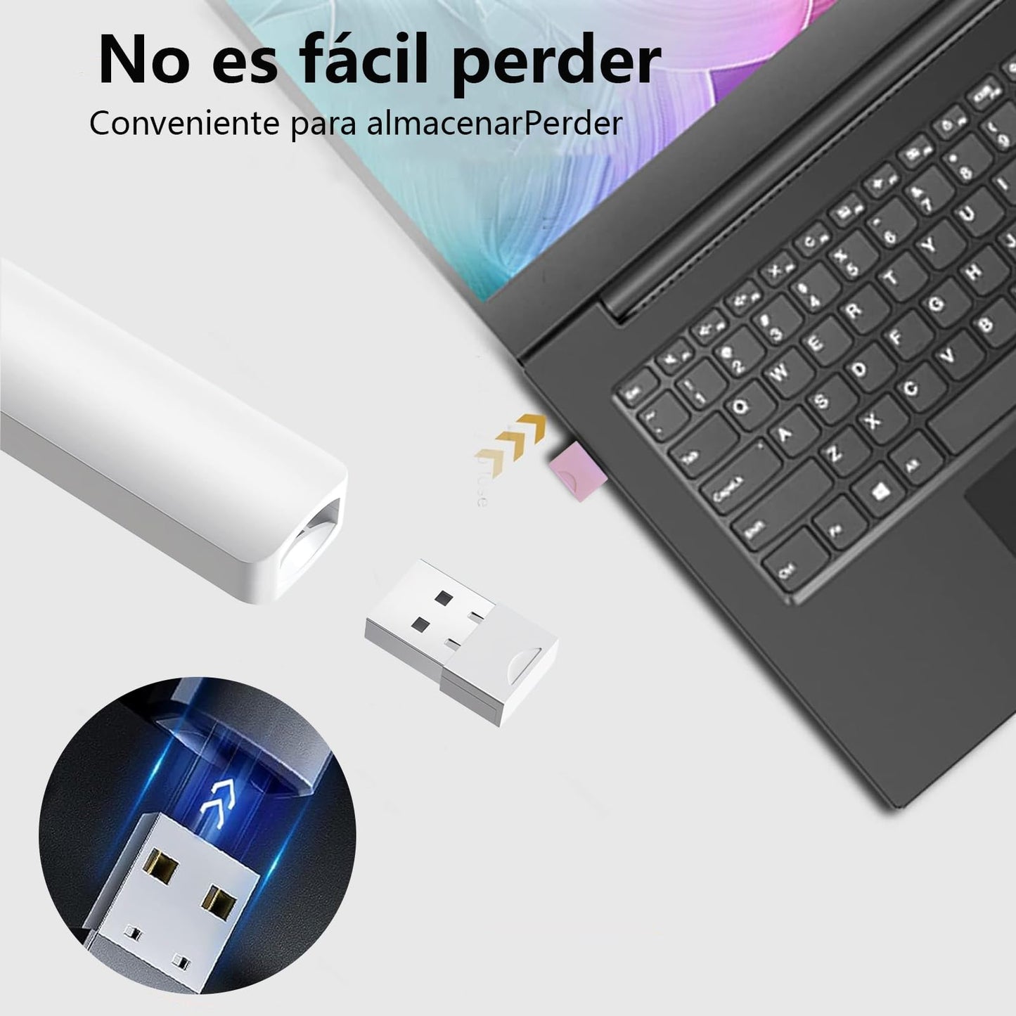Presentador Inalámbrico USB Negro Compatible con Windows y Mac