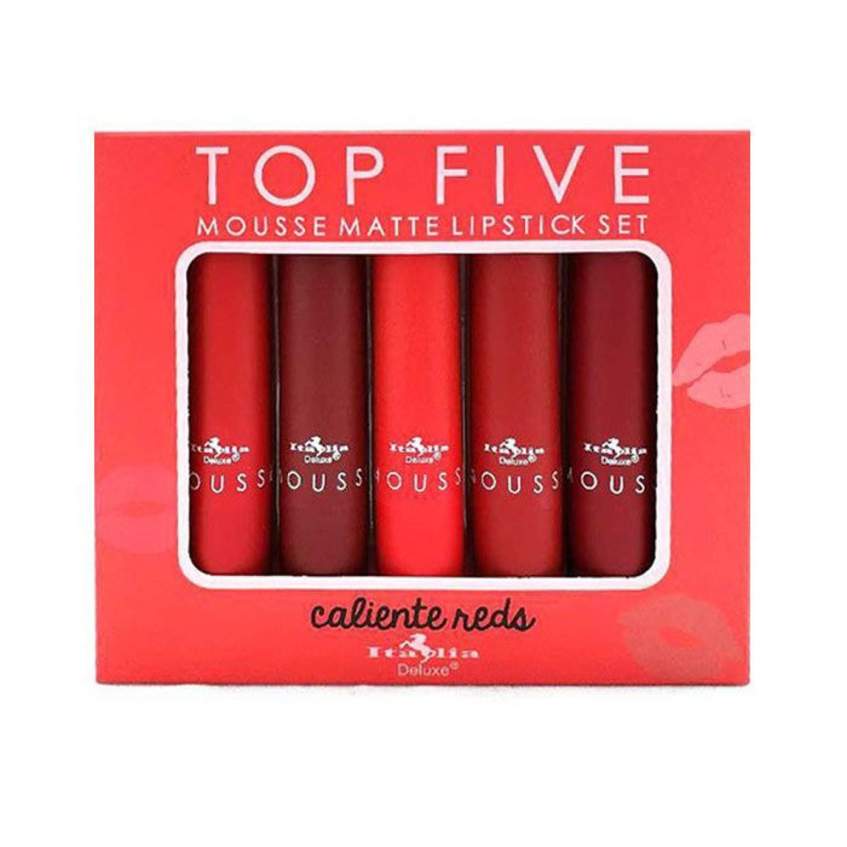 Labial Mousse Matte Italia Deluxe Original Set 5 Top Five (Caliente Reds)