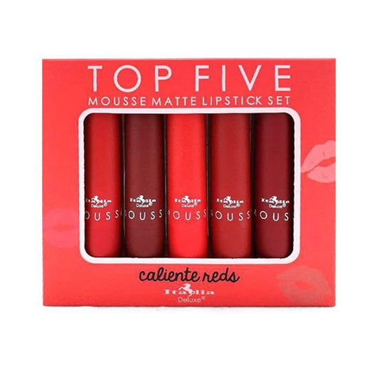 Labial Mousse Matte Italia Deluxe Original Set 5 Top Five (Caliente Reds)