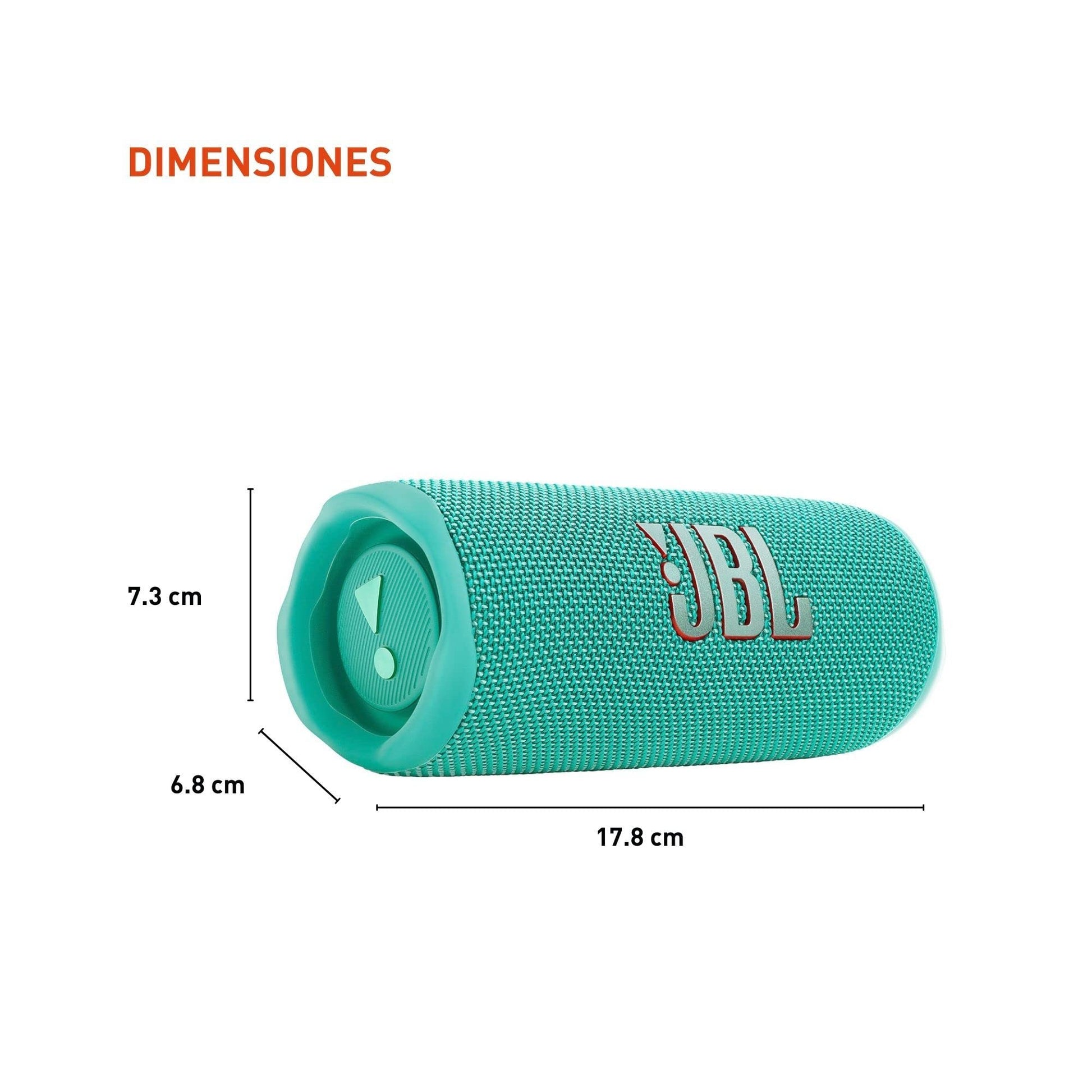 JBL Flip 6 - Altavoz Bluetooth portátil, sonido potente y graves profundos, IPX7 impermeable, 12 horas de reproducción, altavoz para el hogar, al aire libre y viajes (verde azulado) (Reacondicionado)