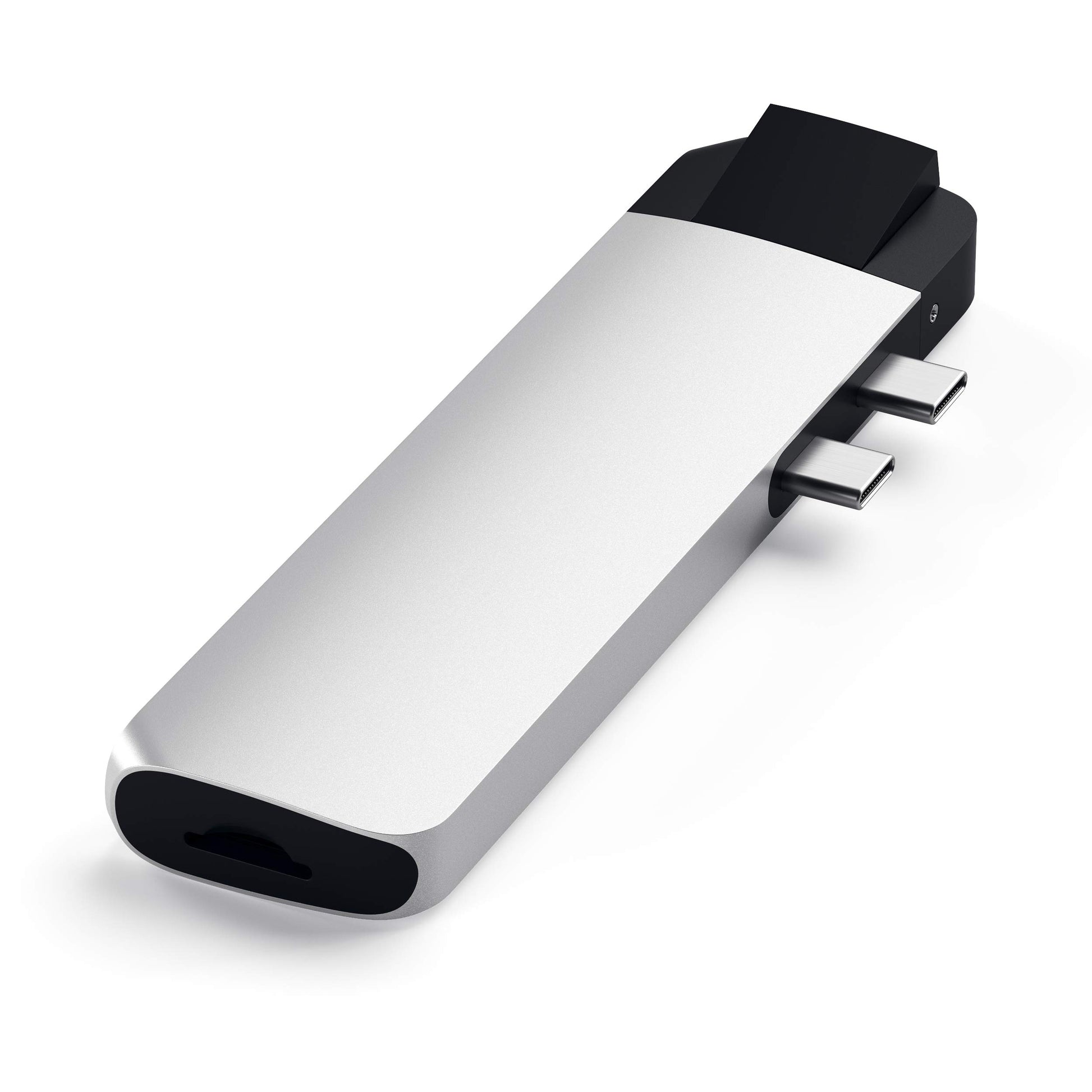 Adaptador Pro Hub Tipo-C SATECHI Plata con Ethernet y 4K HDMI para M2 y M1 MacBook Pro/Air