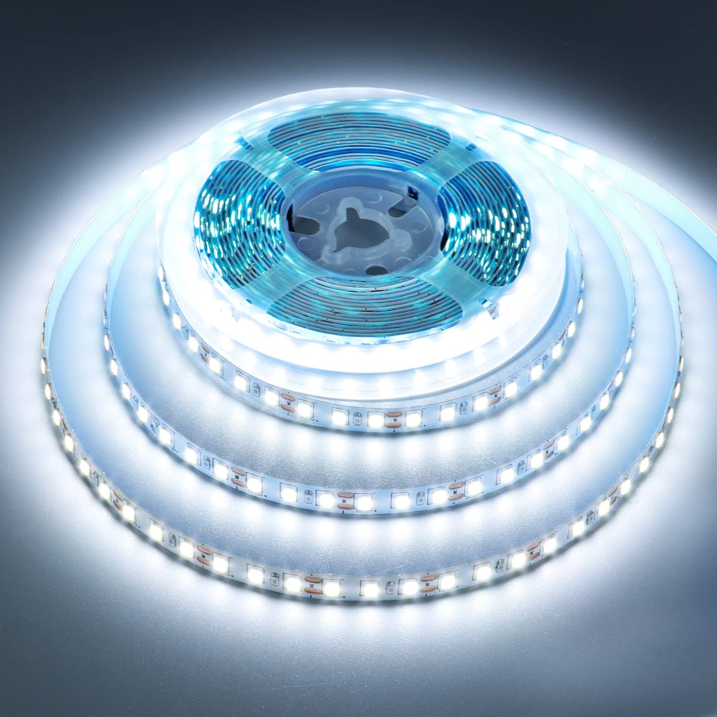 KXZM Tira LED 5M 12V Blanco Frio 6000K Flexible Alta Densidad 600LEDs SMD2835 IP20 Not Impermeable Luces de Cinta LED para Armarios Salón Dormitorio Decoración Hogar(Alimentación No Incluida)