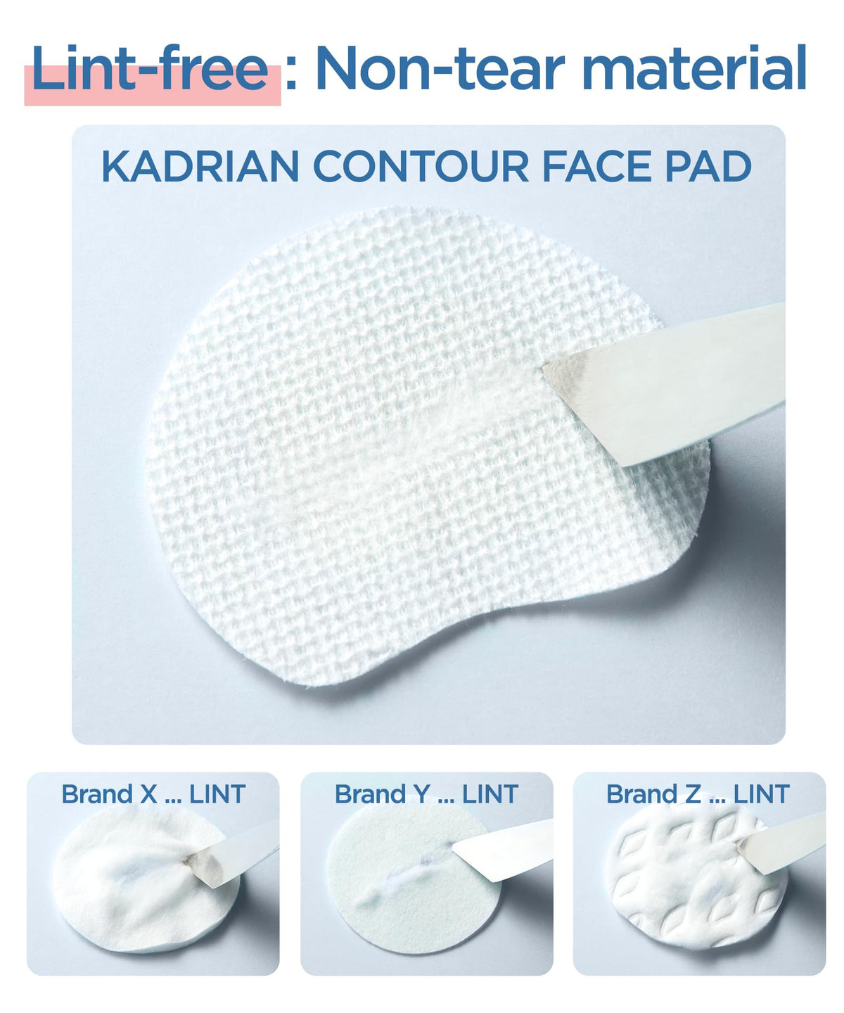Almohadillas Faciales KADRIAN No Pelusa Exfoliantes Rayón para Desmaquillante y Tónico