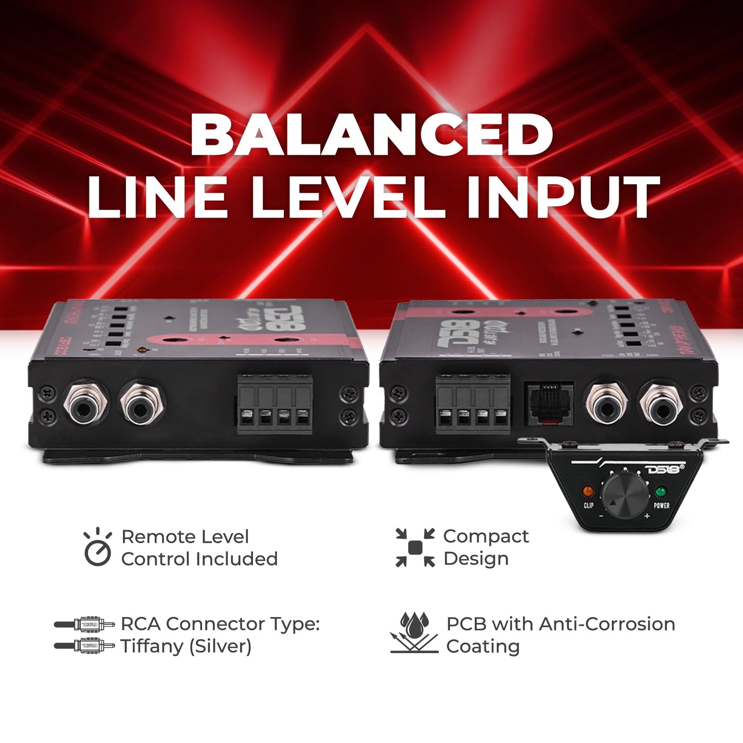 DS18 DBPX200 Procesador Digital de Graves con convertidor de señal de Alta a Baja y emulador de Altavoces, procesador de restauración de Graves Digitales, Entrada/Salida de preamplificador de 2