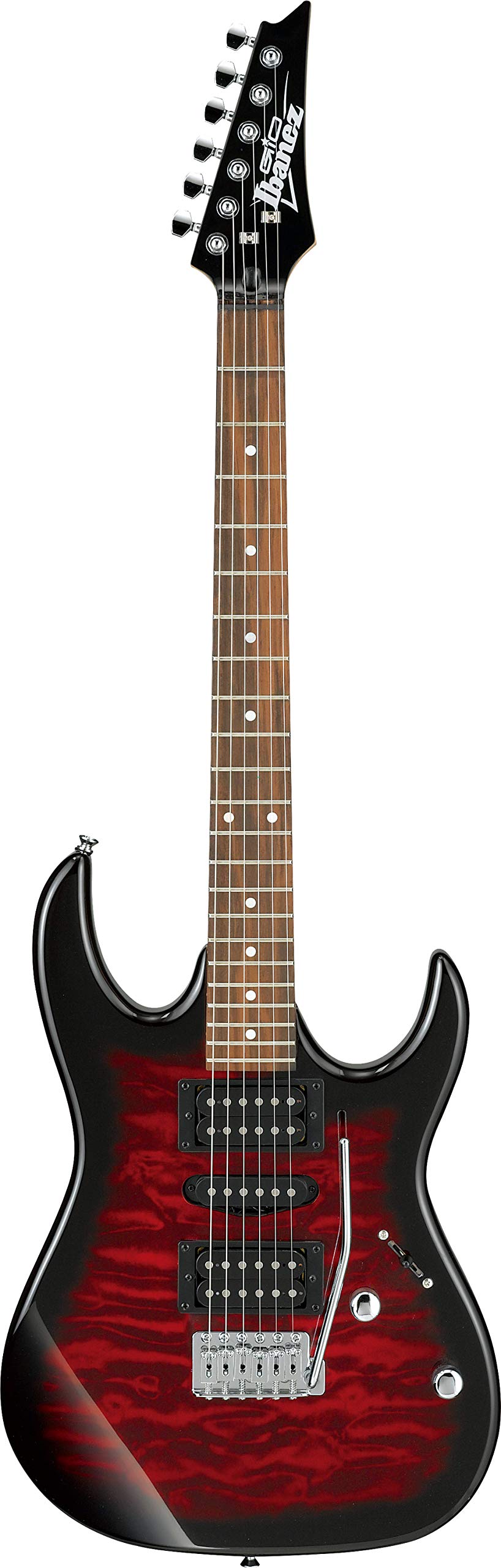 Ibanez GRX70QA Electric guitar 6strings Rojo - Guitarra (6 cuerdas, 0.229 mm (0.00900"), 0.279 mm (0.0110"), 0.406 mm (0.0160"), 0.61 mm (0.0240"), 0.813 mm (0.0320"))
