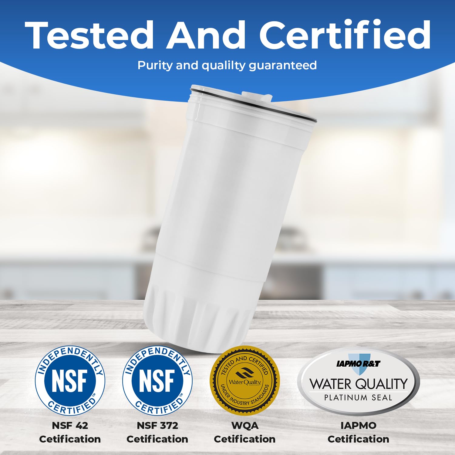 Filtro de Agua Pureline 5 Etapas Certificado para Reducir TDS, Cloro y Mal Sabor (Paquete de 3)