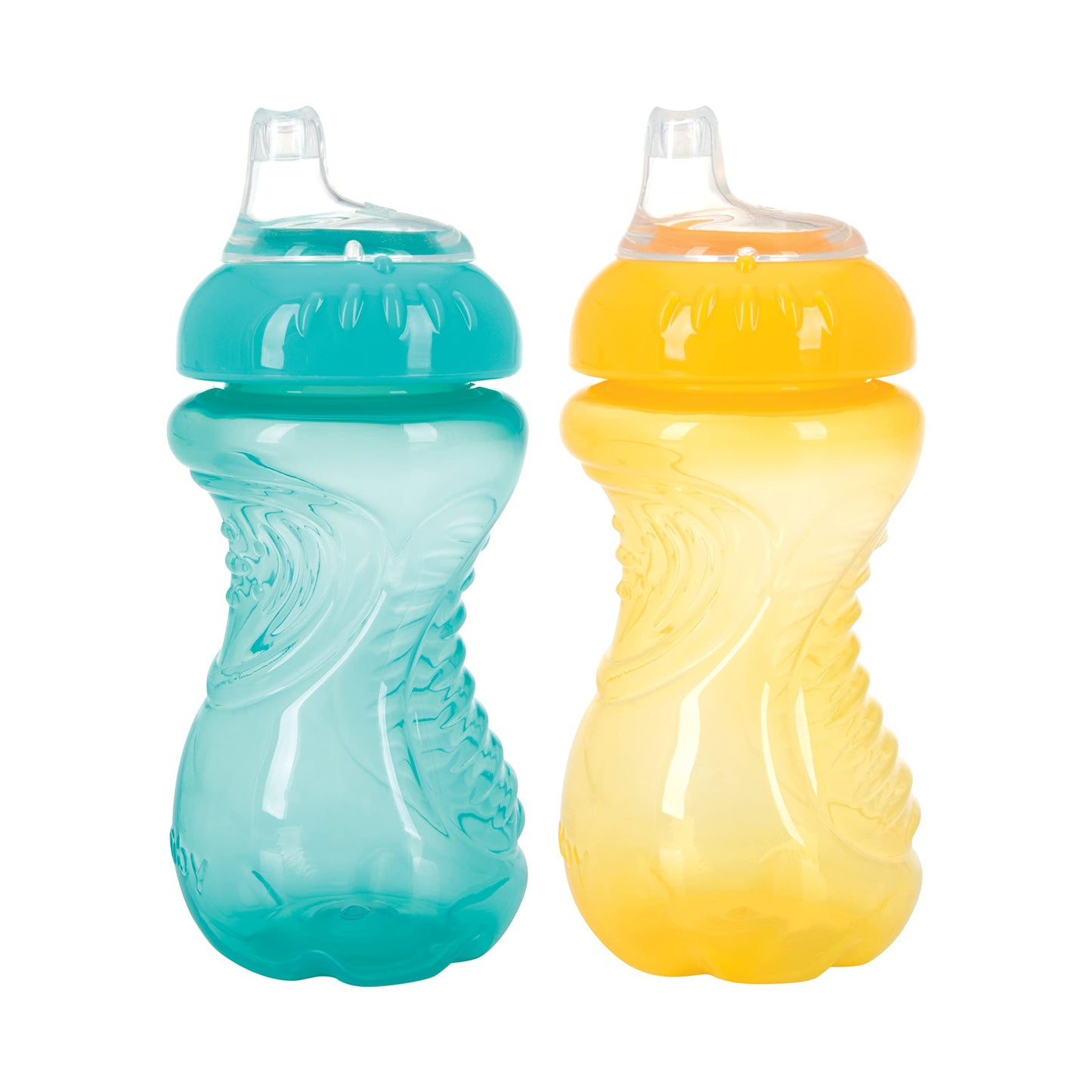 Nuby 2 Pack No Spill Cup, 10 Ounce, Colors May Vary