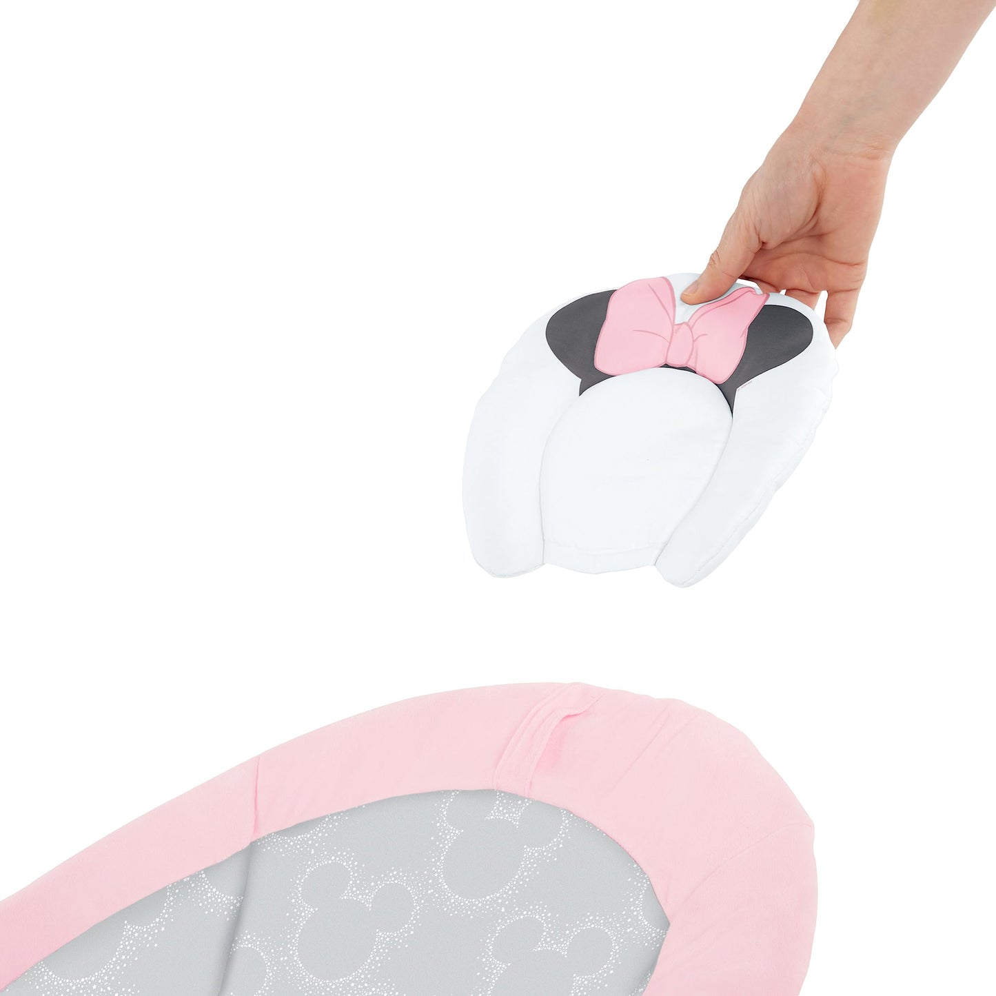 Bright Starts Minnie Mouse Rosy Skies - Tumbona con asiento vibrador y melodías