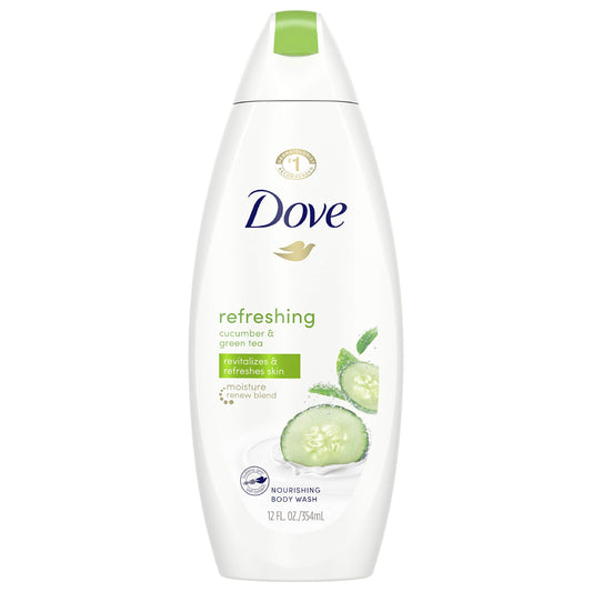 Go Fresh Cool Moisture Body Wash with Nutrium Moisture Cucumber&Green Tea Scent by Dove for Unisex - 12 oz Body Wash