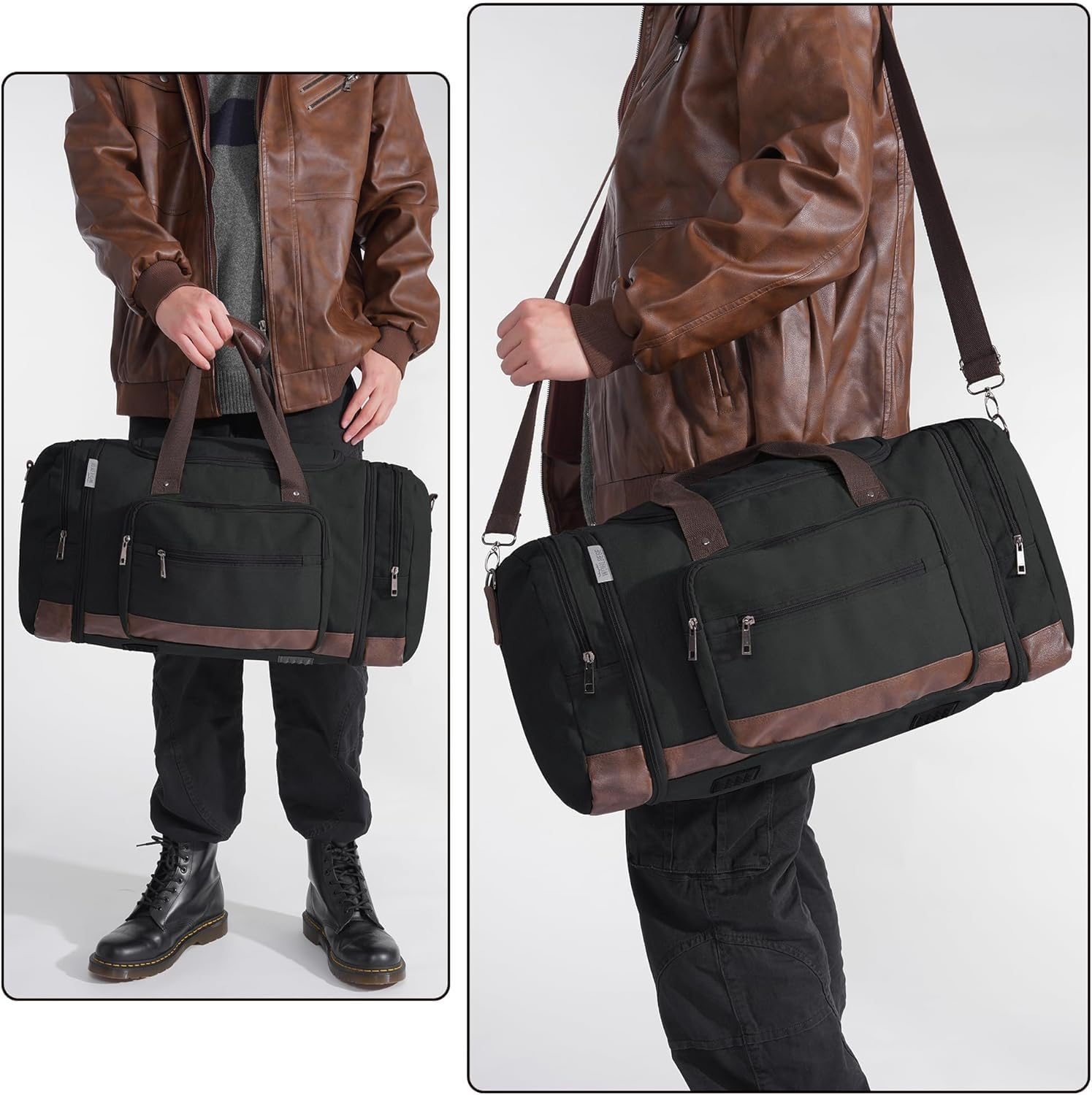 Lumewave Bolsa De Lona Para Viajes,Bolsas De Viaje De Lona Expandibles Para Hombres,Gran Capacidad Bolsa Plegable De Deporte,Bolsa De Lona Para Weekender Acampar y Viajar