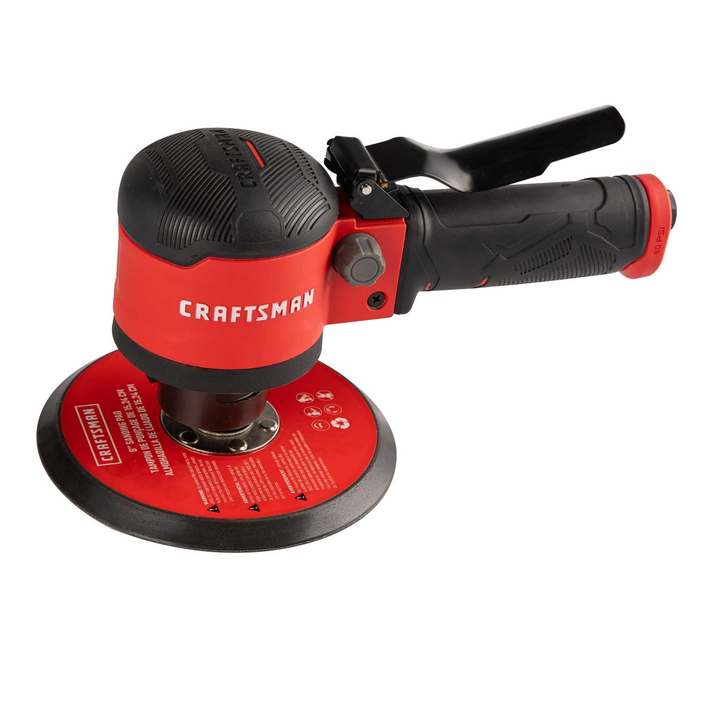 CRAFTSMAN Lijadora de doble acción de 6 pulgadas, acabado sin remolinos, control de velocidad ajustable, construcción duradera, ideal para proyectos de madera y metal