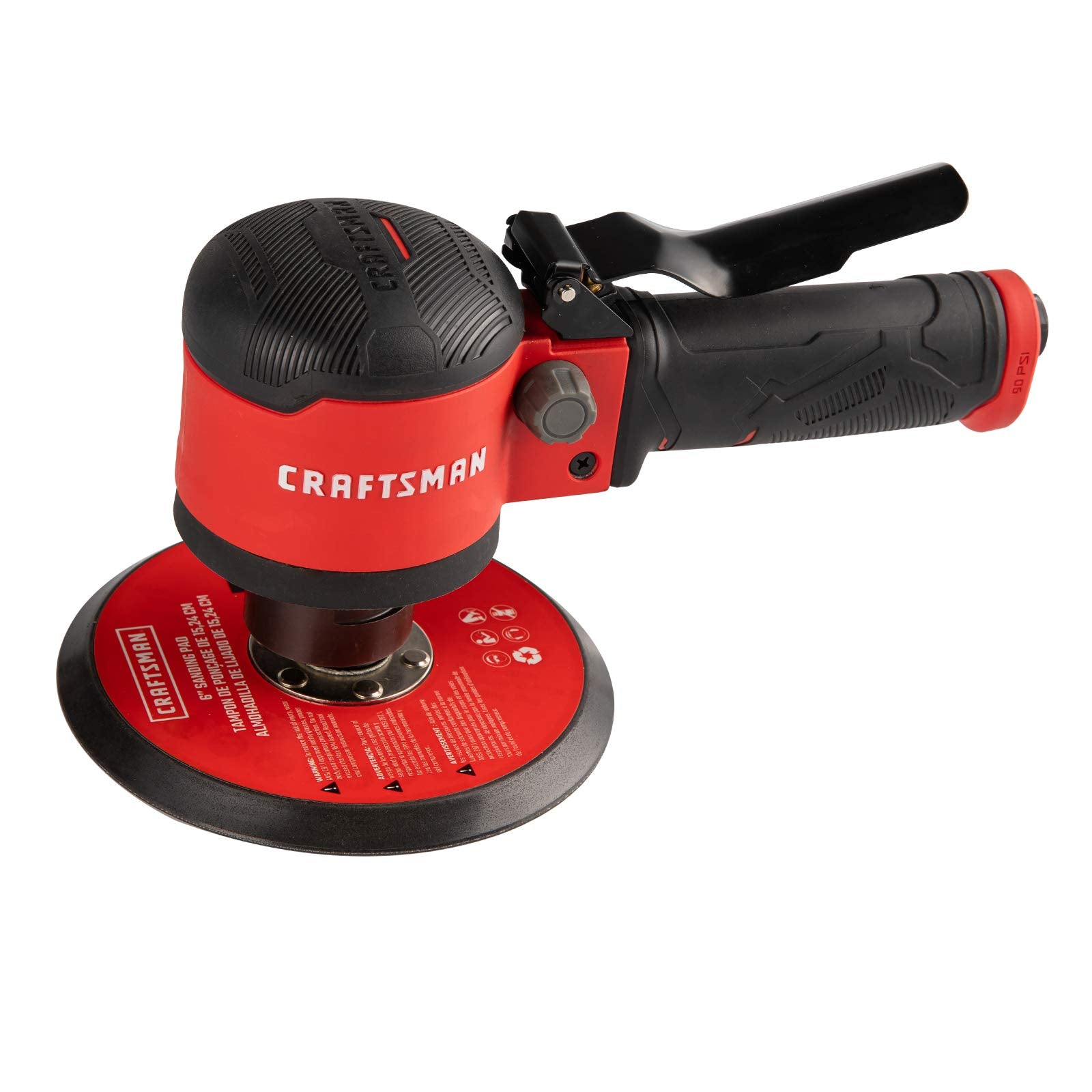 CRAFTSMAN Lijadora de doble acción de 6 pulgadas, acabado sin remolinos, control de velocidad ajustable, construcción duradera, ideal para proyectos de madera y metal