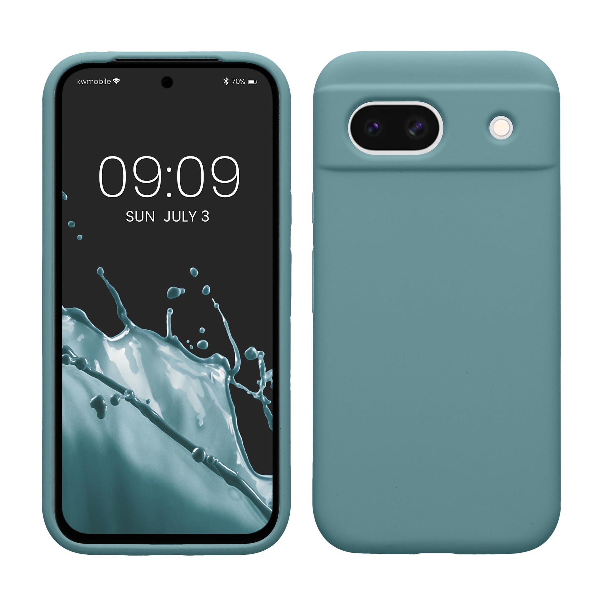 kwmobile Carcasa Compatible con Google Pixel 8a Funda - Case TPU y Silicona antigolpes - Apto Carga inalámbrica - Noche ártica