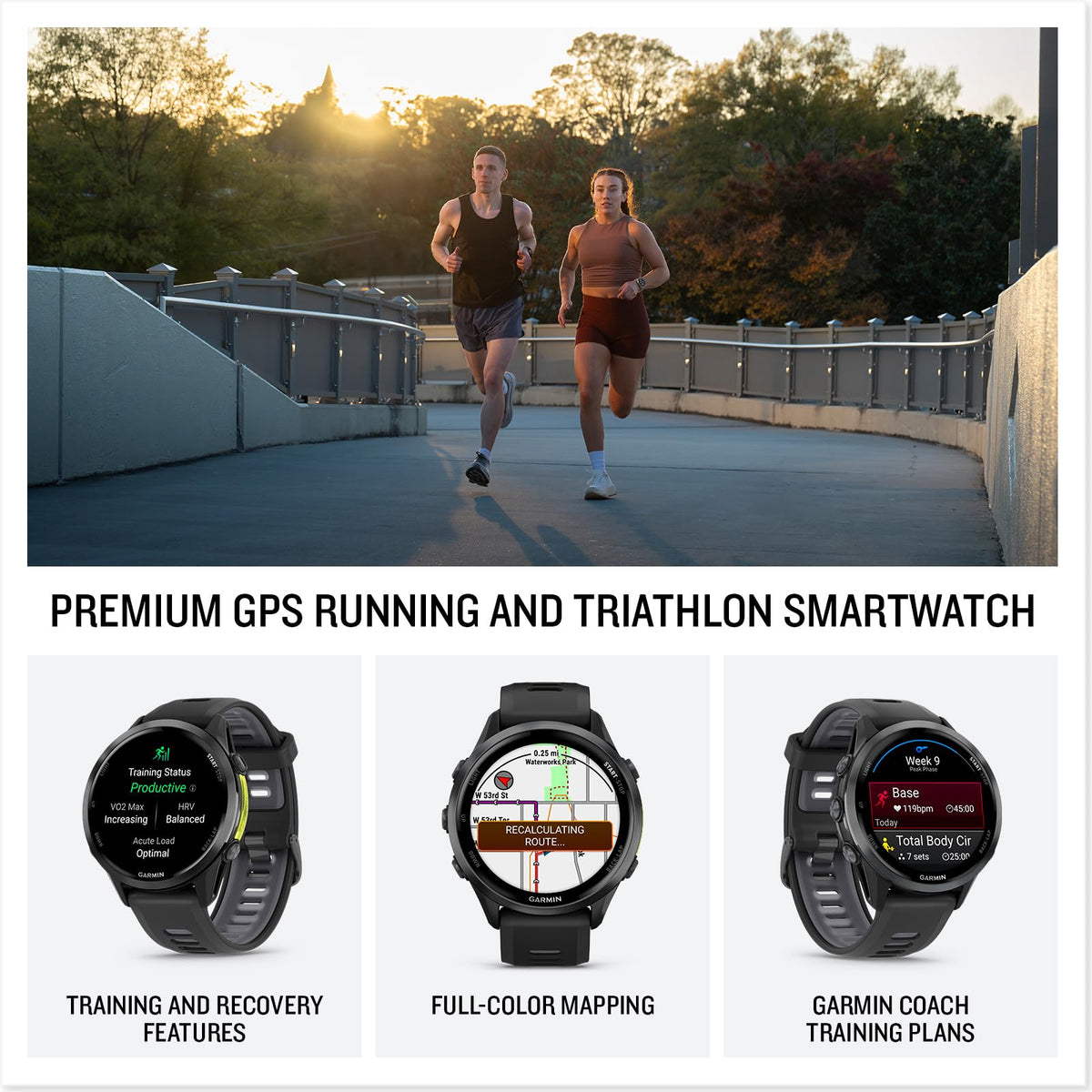Reloj Inteligente Garmin Forerunner 970 Triatlón GPS AMOLED Linterna LED Titanio Black Amp Yellow