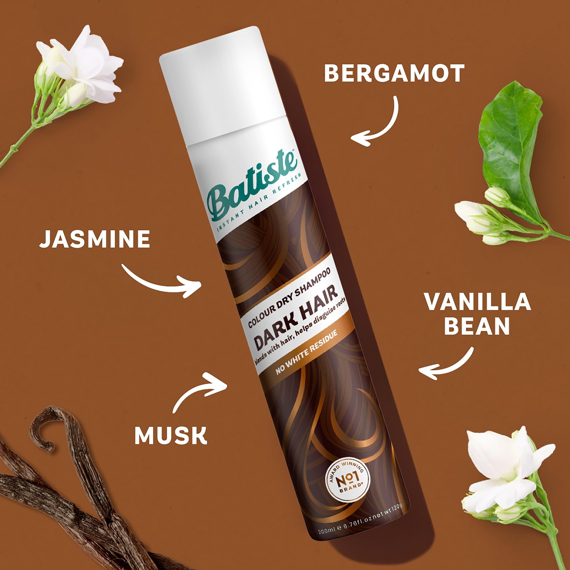 Batiste Dry Shampoo, Dark & Deep Brown 6.73 Ounce