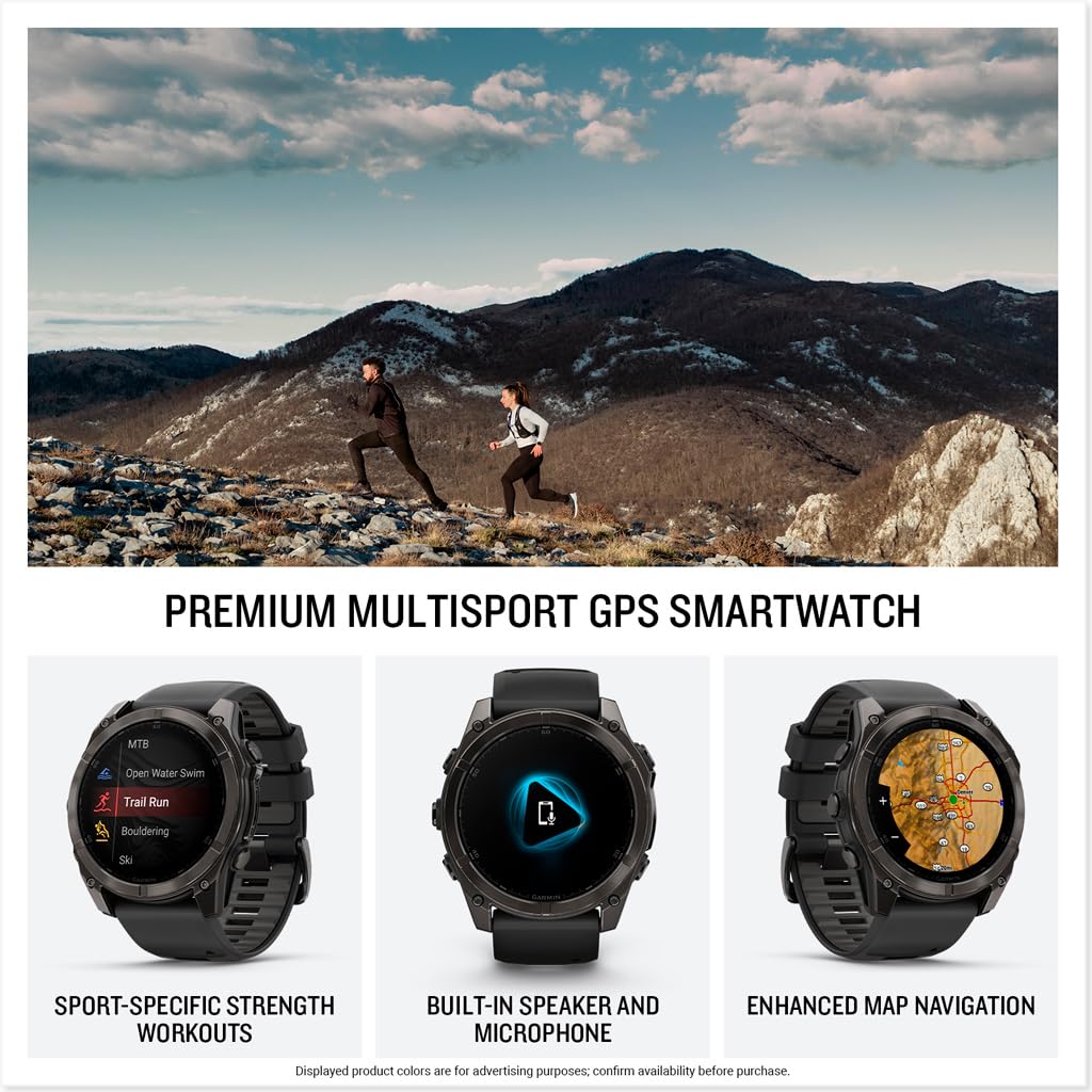 Reloj Garmin Fenix 8 Zafiro Amoled Carbon Gray Pebble Gray