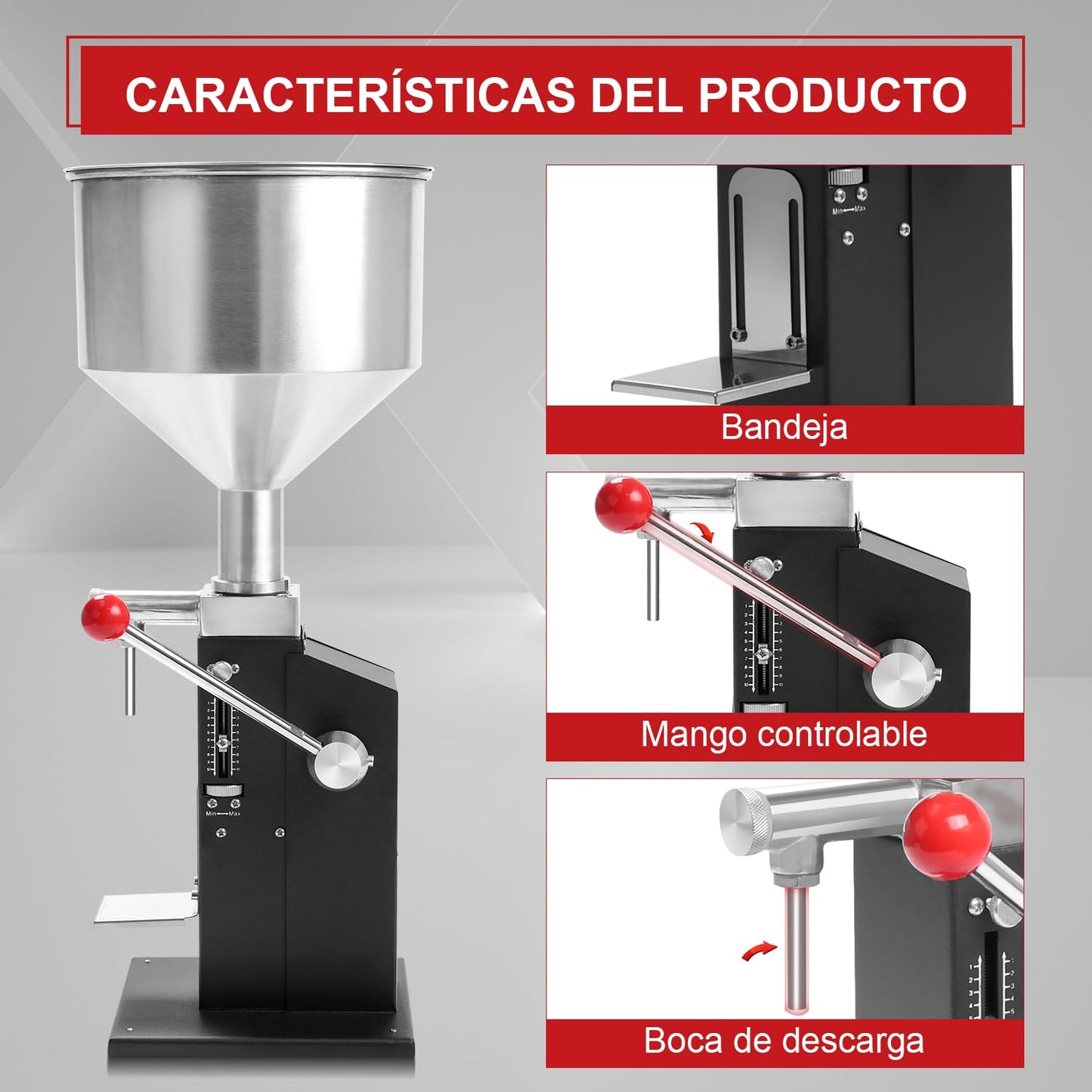 Máquina de Llenado de Líquidos Zerdie Ajustable Manual 5 a 50 ml