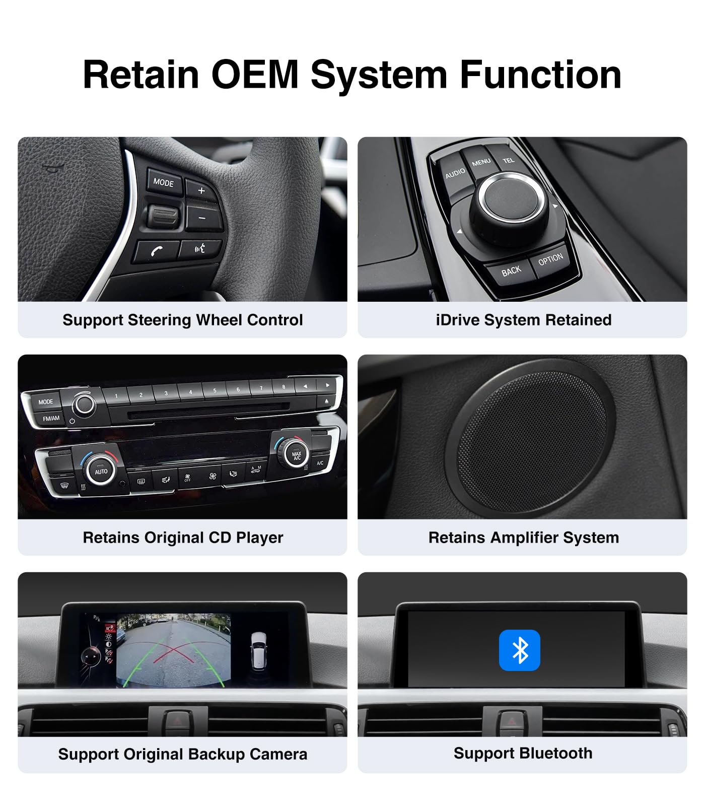 Carplay estéreo de coche Linux de 10.2 pulgadas para BMW 3 Series F30 F31 4 Series F32 F36 (2013-2016) Sistema NBT solamente, arranque rápido, inalámbrico CarPlay Android Auto Radio, pantalla táctil