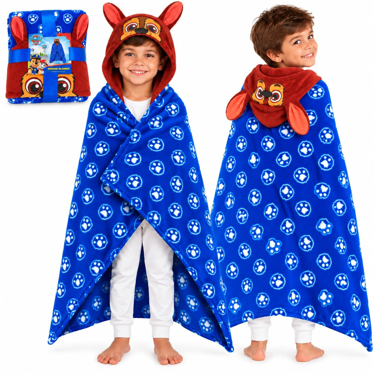 Get Trend Paw Patrol - Manta con capucha para niños (Patrulla Canina Azul)