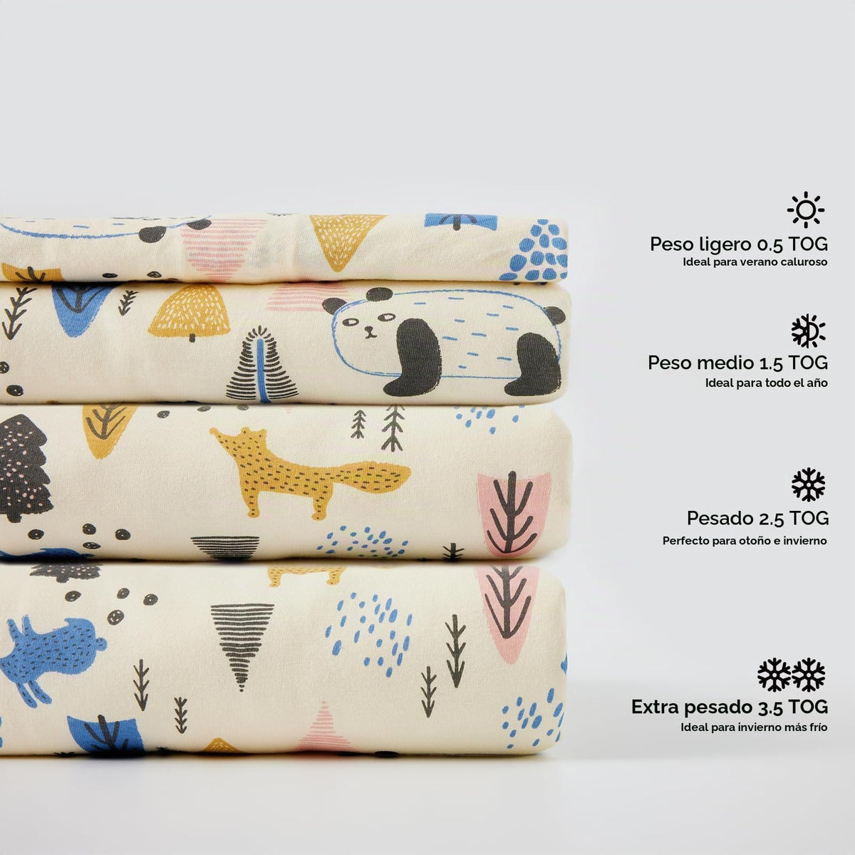Duomiaomiao - Saco de dormir unisex para bebé, 3.5 TOG, 100% algodón, saco de dormir para niños pequeños de invierno con pies, cierre de 2 vías para caminantes tempranos