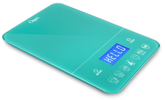 Balanza de cocina digital Ozeri Touch III con 22 lb (10 kg) de capacidad y contador de calorías, hecha de vidrio templado