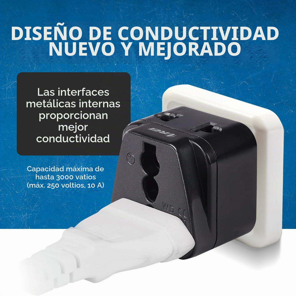 Adaptador Universal Tipo B Orei Negro 2 en 1 Juego de 4 Piezas