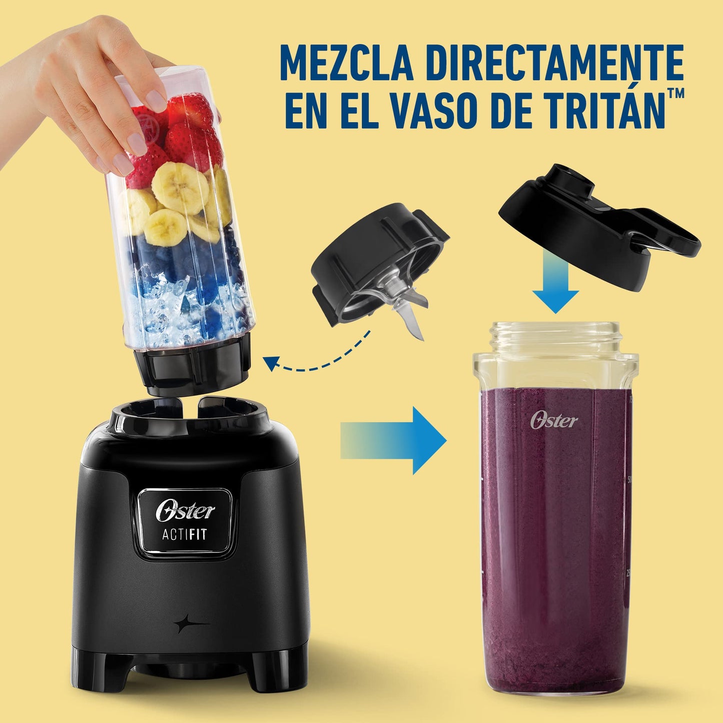 Sistema de Nutrición Oster ActiFit Vaso Portátil Tritan