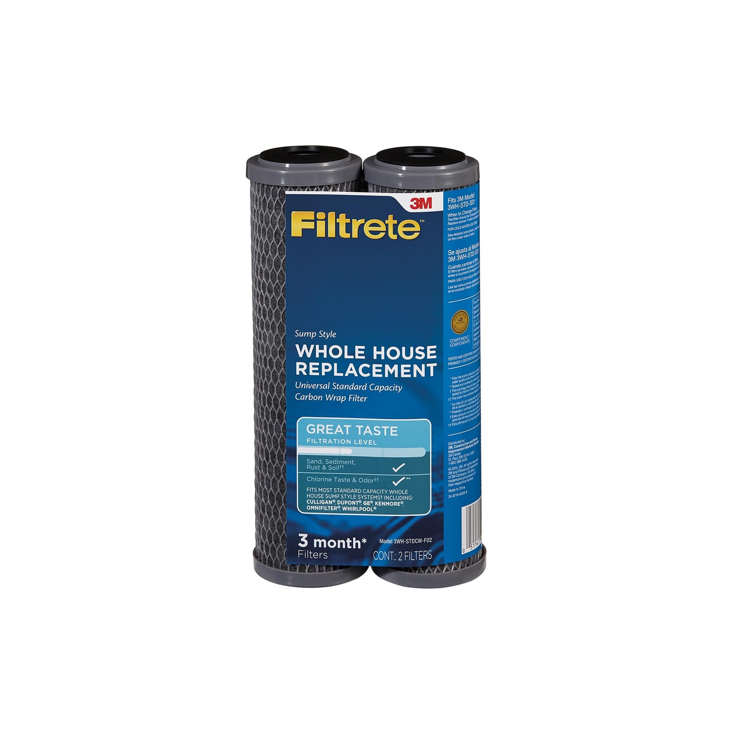 Sistema de Filtro de Agua Filtrete 3 WH-STD-S01 Casa Entera Great Taste Reemplazo