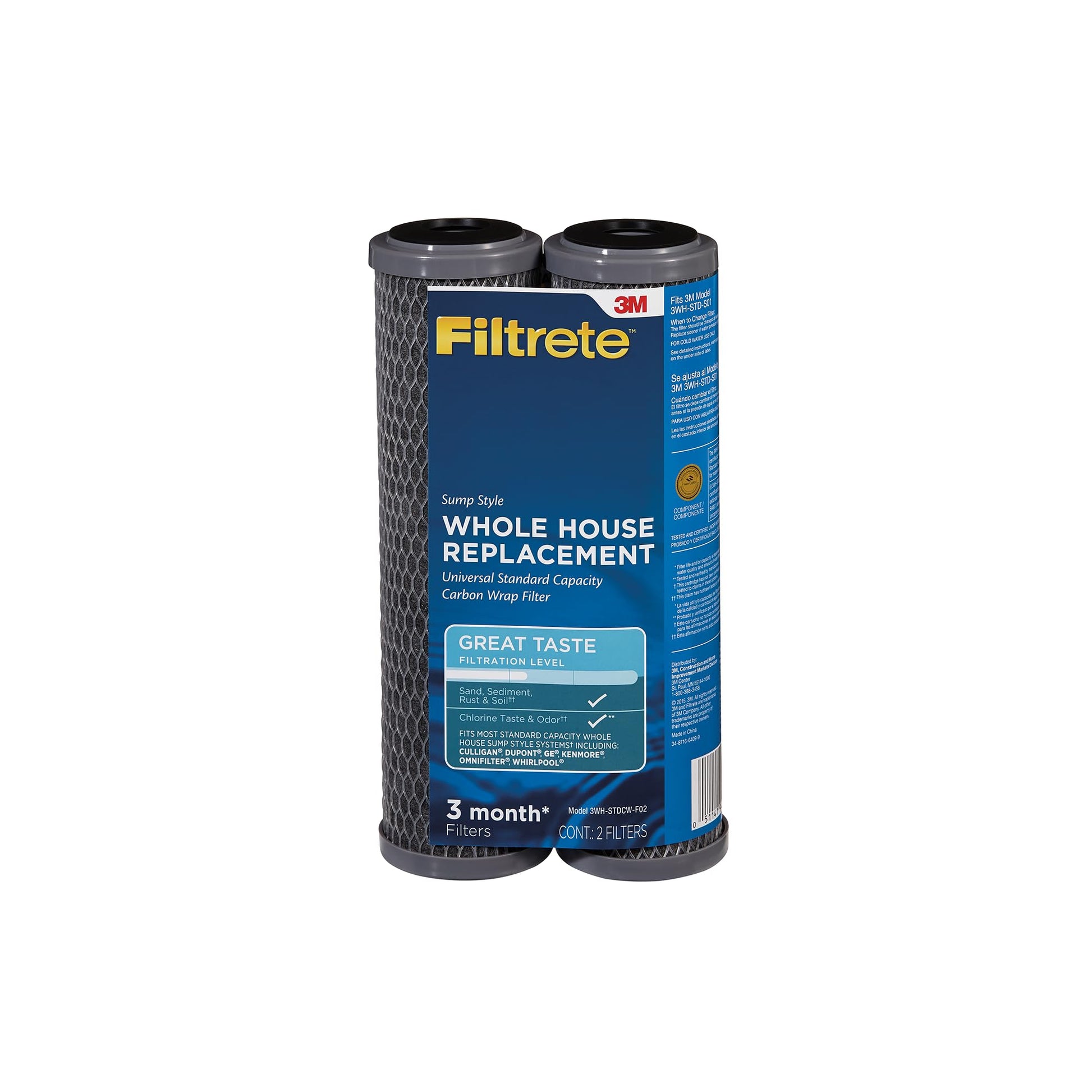 Sistema de Filtro de Agua Filtrete 3 WH-STD-S01 Casa Entera Great Taste Reemplazo