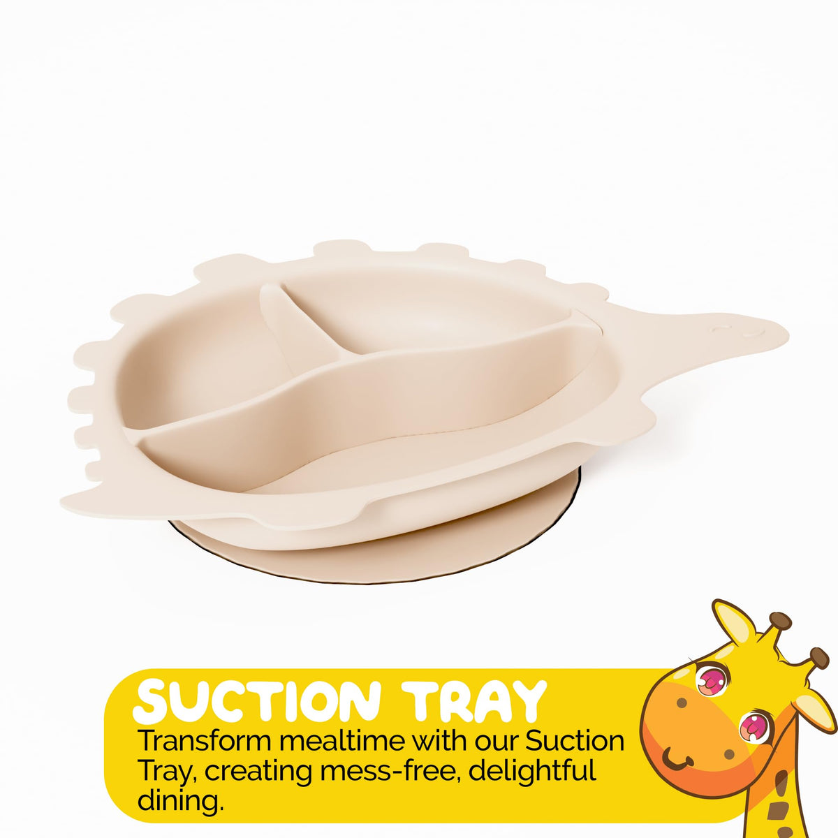 Muqee Peeko - Esencial de alimentación de bebé de silicona para niños pequeños en vainilla cálida con suministros de destete LED, incluyendo cuencos de bebé, platos de bebé y utensilios de silicona