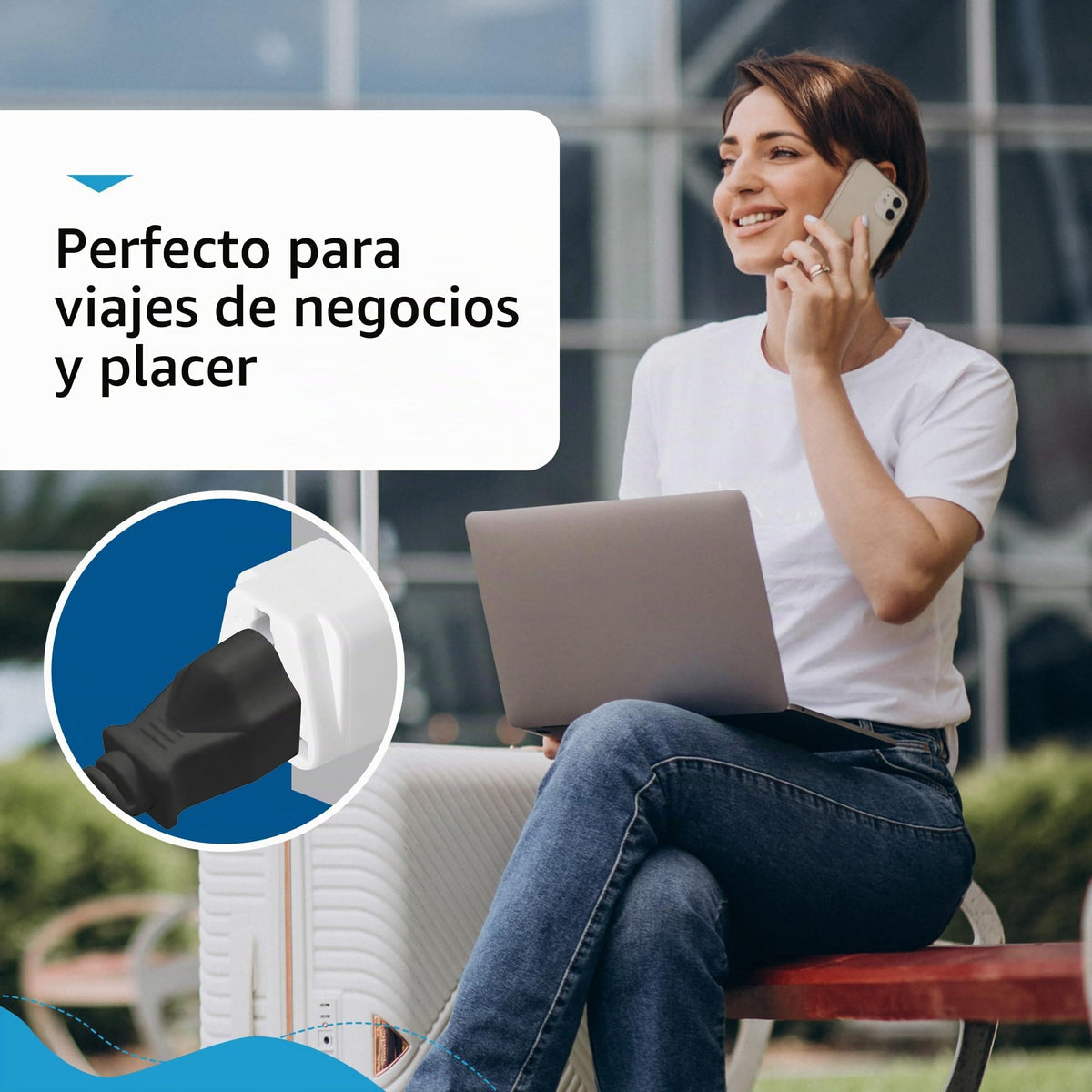 Adaptador de Enchufe Ceptics Sudáfrica Tipo M Paquete de 3 Conectado a Tierra Universal