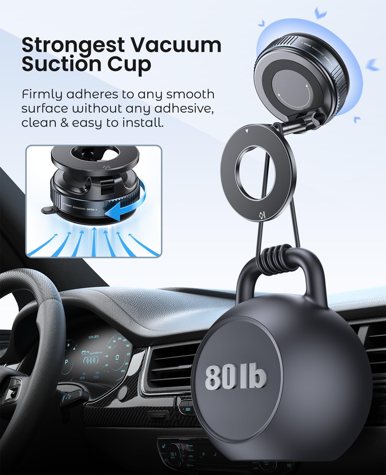 Soporte magnético para Teléfono Jononser Magsafe 360° Ajustable para Coche y Gimnasio