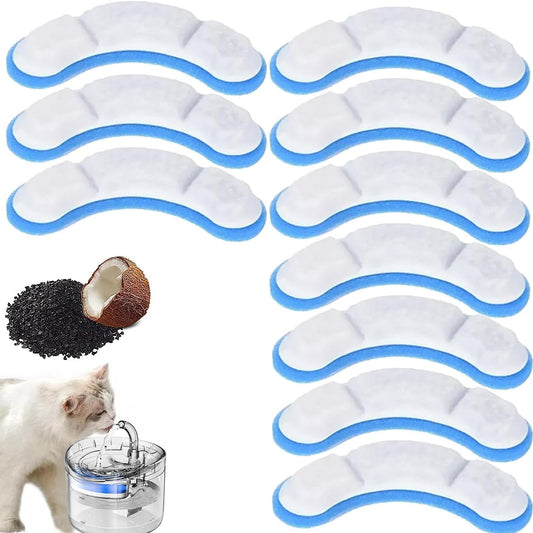 Filtro para Fuente de Gatos Rispetit 10 Piezas con Resina y Carbón Activo para Mascotas