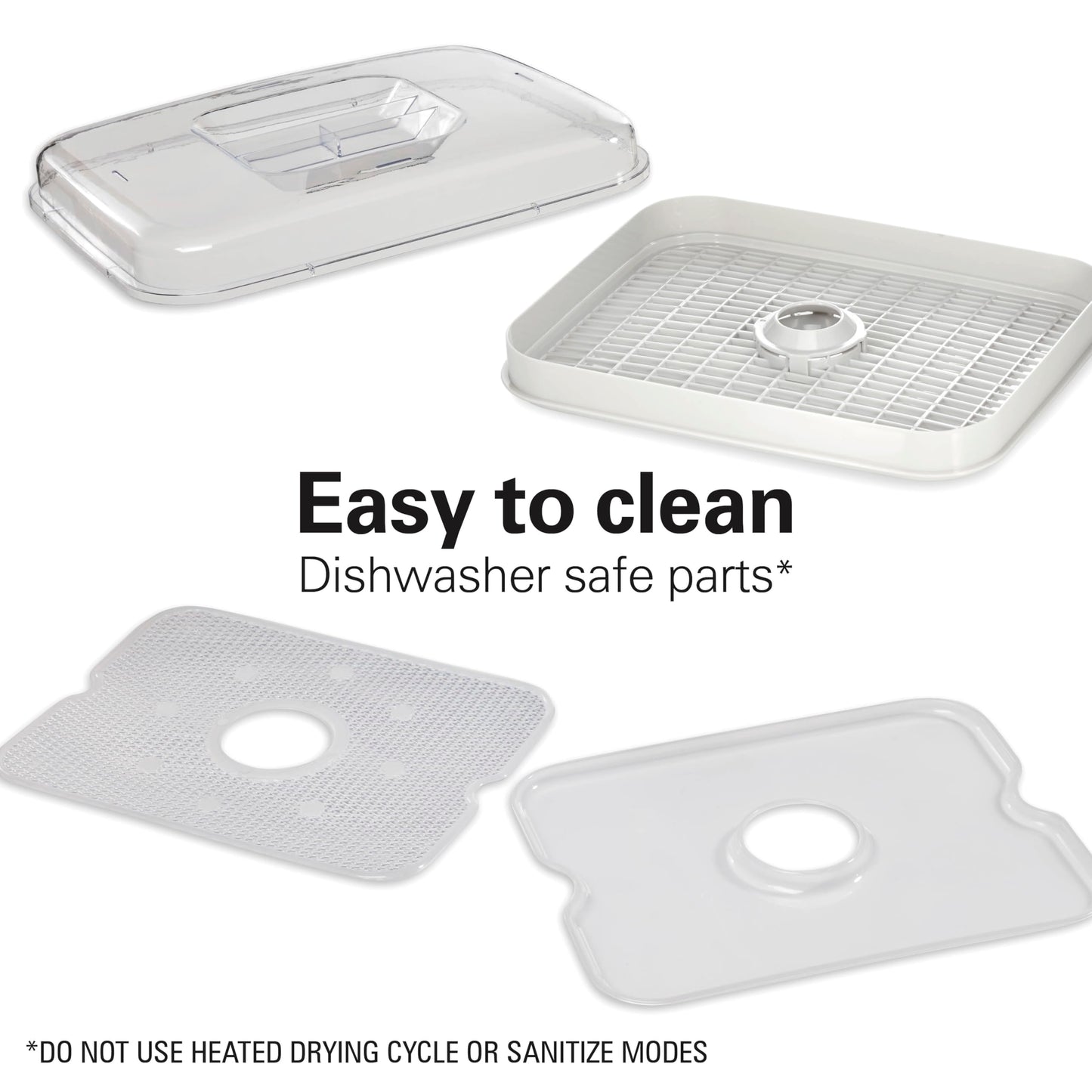 Deshidratador de Alimentos Hamilton Beach Gris con 5 Bandejas Apilables